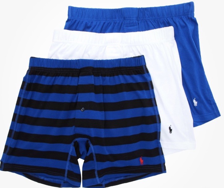 Polo Ralph Lauren NWSBP3 Stretch Classic Fit Support Knit Boxers – 3 Pack S XL