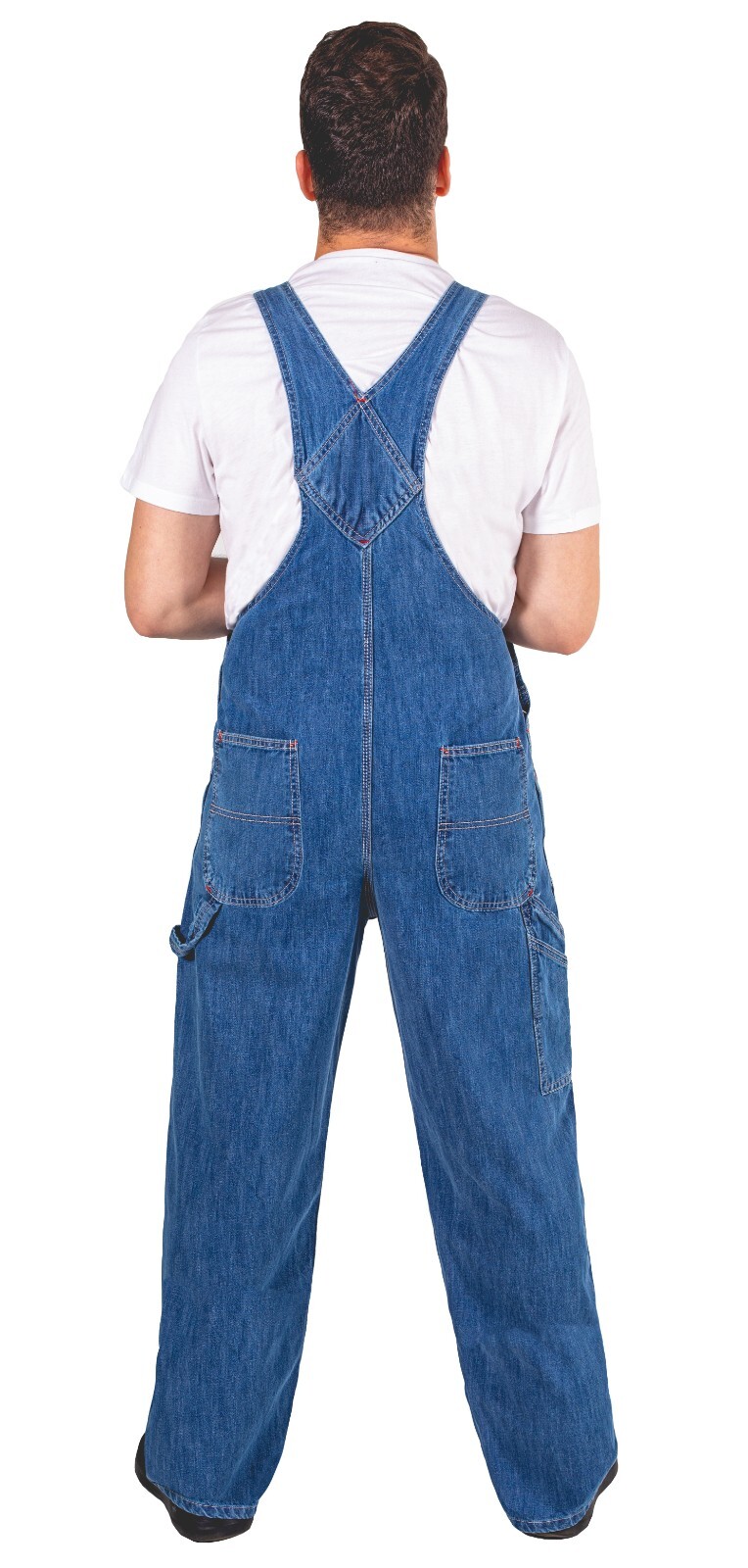 NOTUS Men Denim Dungarees Workwear Jeans with Adjustable Bib and Brace Overalls