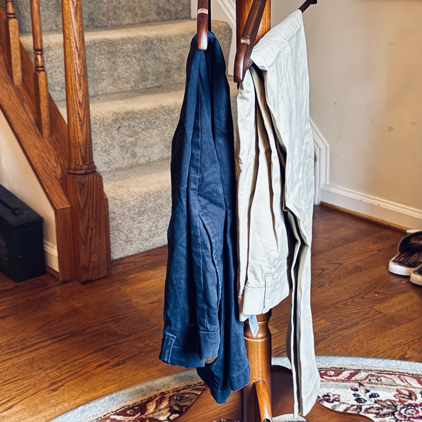 Tommy Hilfiger Men’s Lot Of 2 Chino Pants, Khaki And Blue Both 32w X 30l