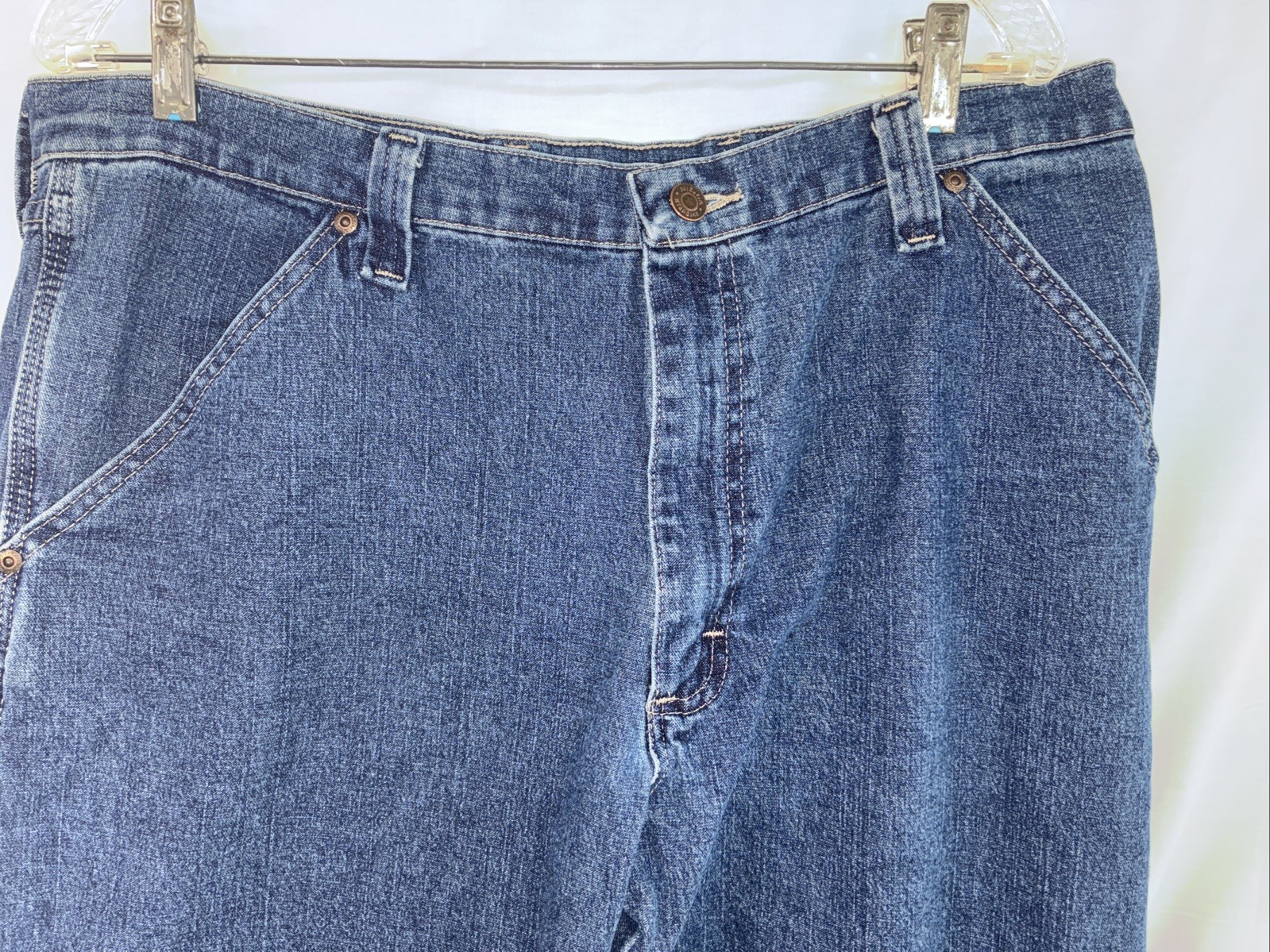 Wrangler Carpenter Jeans Mens 36X30 Medium Wash Workwear Blue Denim – PRE-OWNED