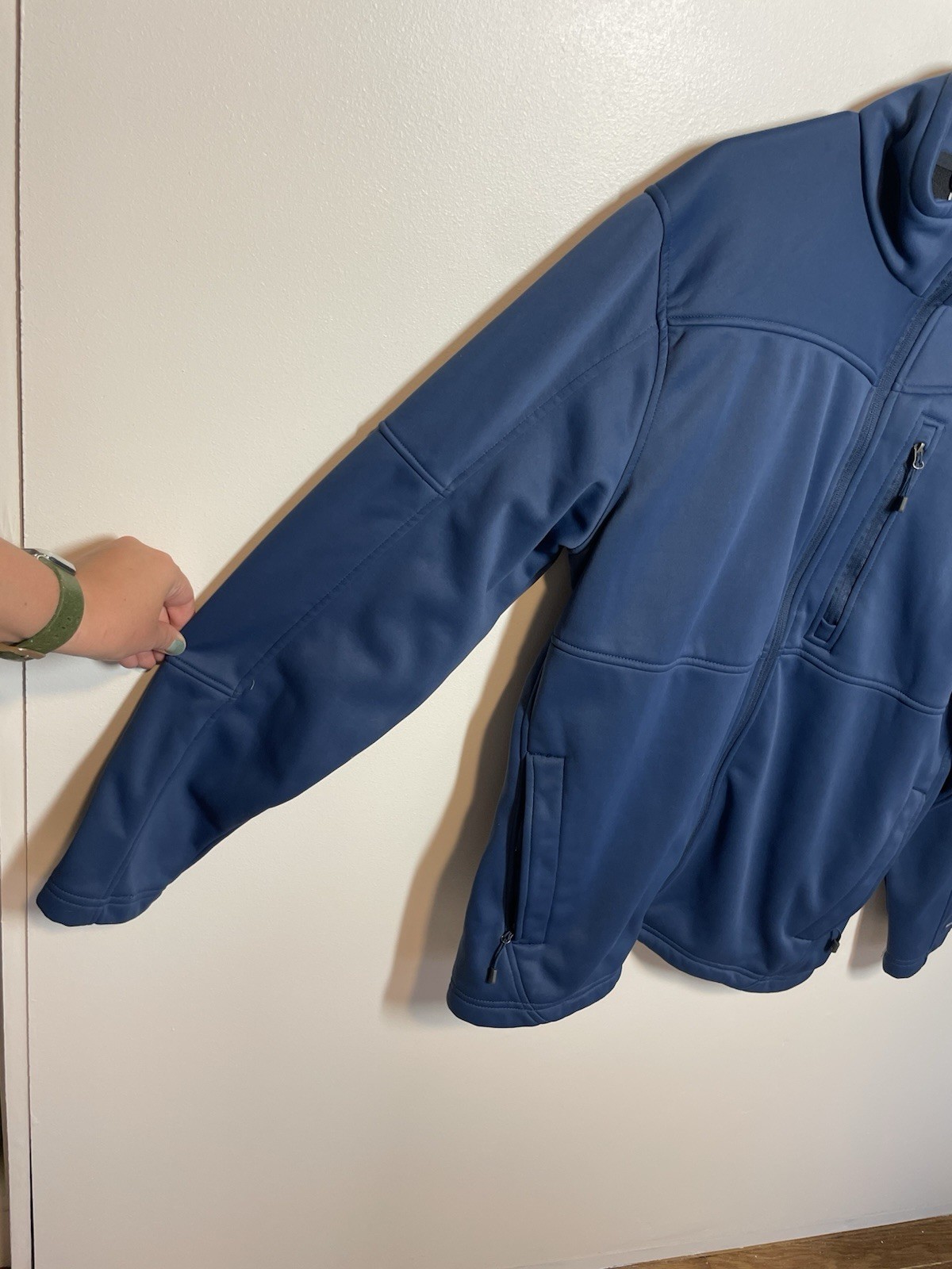 Avalanche Men’s Blue Softshell Full Zip Jacket M Regular Stand-Up Collar
