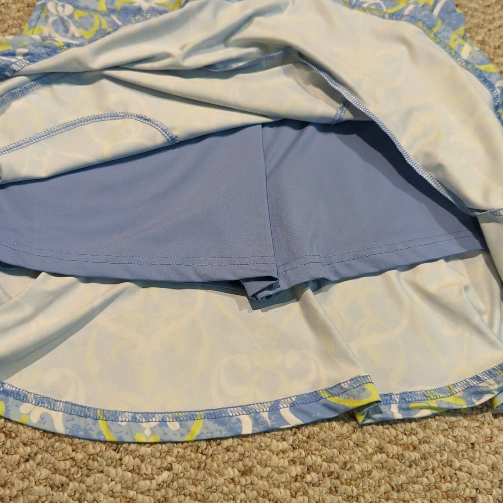 Ana Clare Skirt Skort Womens XS Blue Pockets Golf Tennis Activewear Ruffle