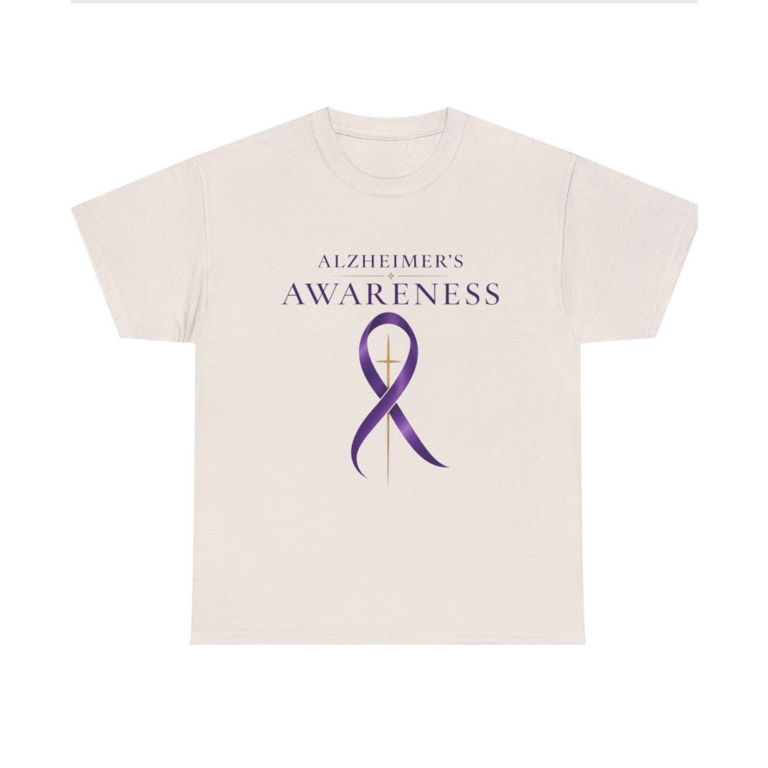 Alzheimer’s Awareness T-Shirt Resilience Faith Loved Purple Ribbon Unisex