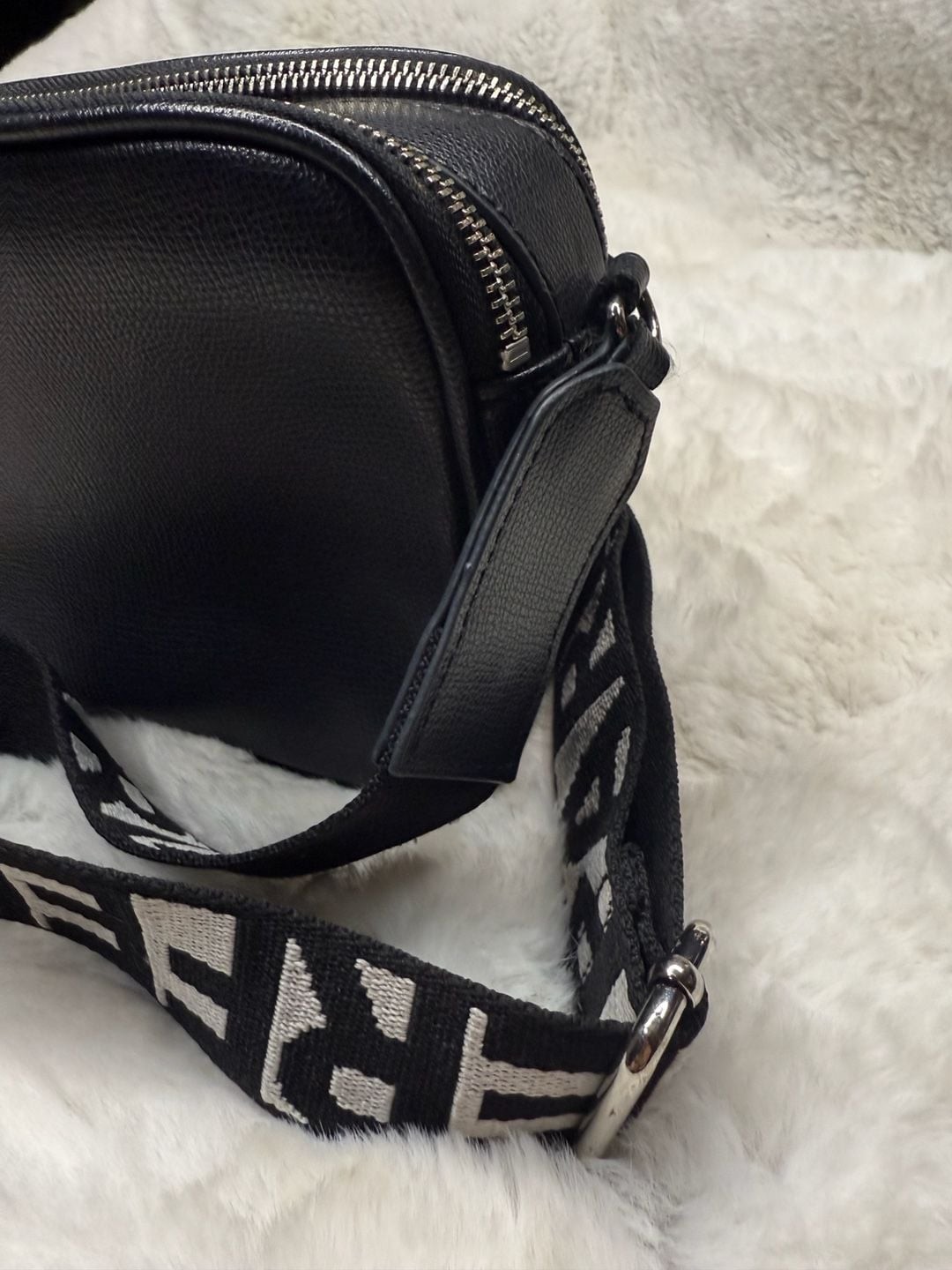 KARL LAGERFELD PARIS Maybelle Camera Crossbody Bag with Logo Webbed Strap