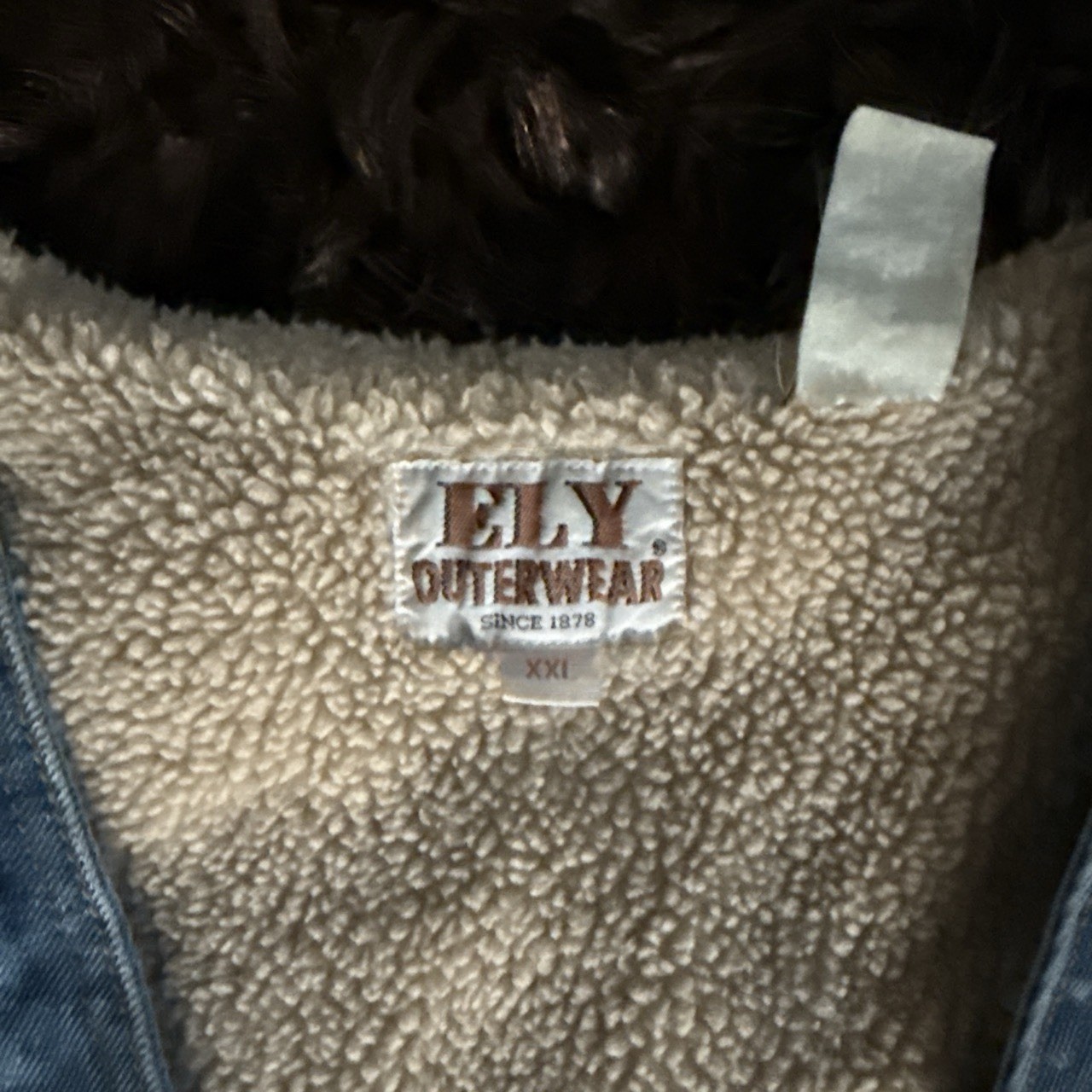 Vintage ELY Outerwear Blanked Linked Denim Vest Size XXL