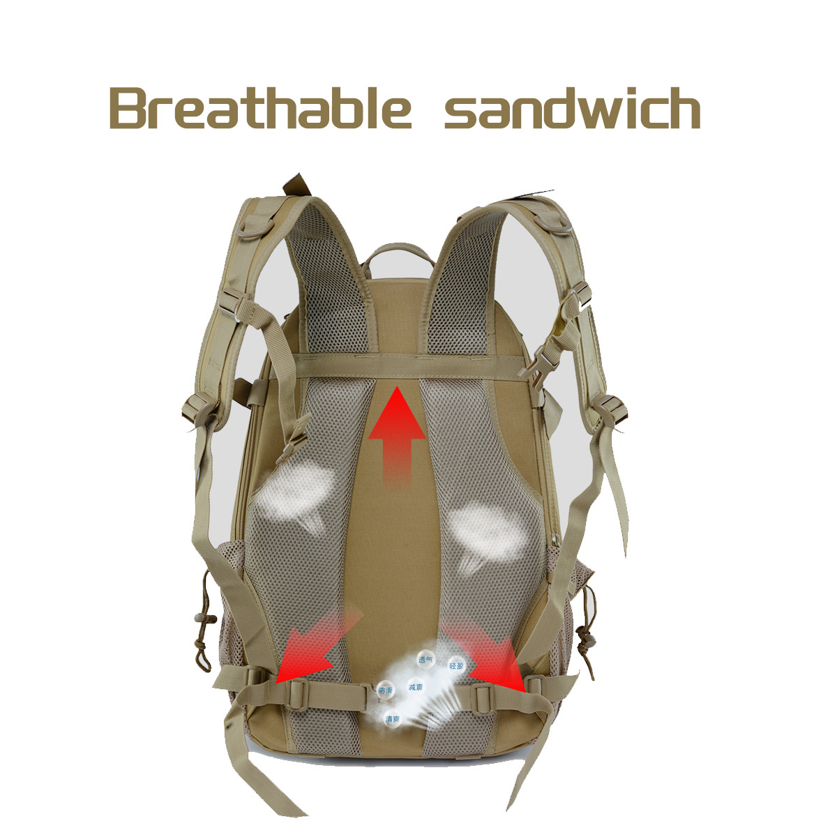 Tactical Backpack for Men Hiking Day Pack Molle Military Rucksack Waterproof 28L