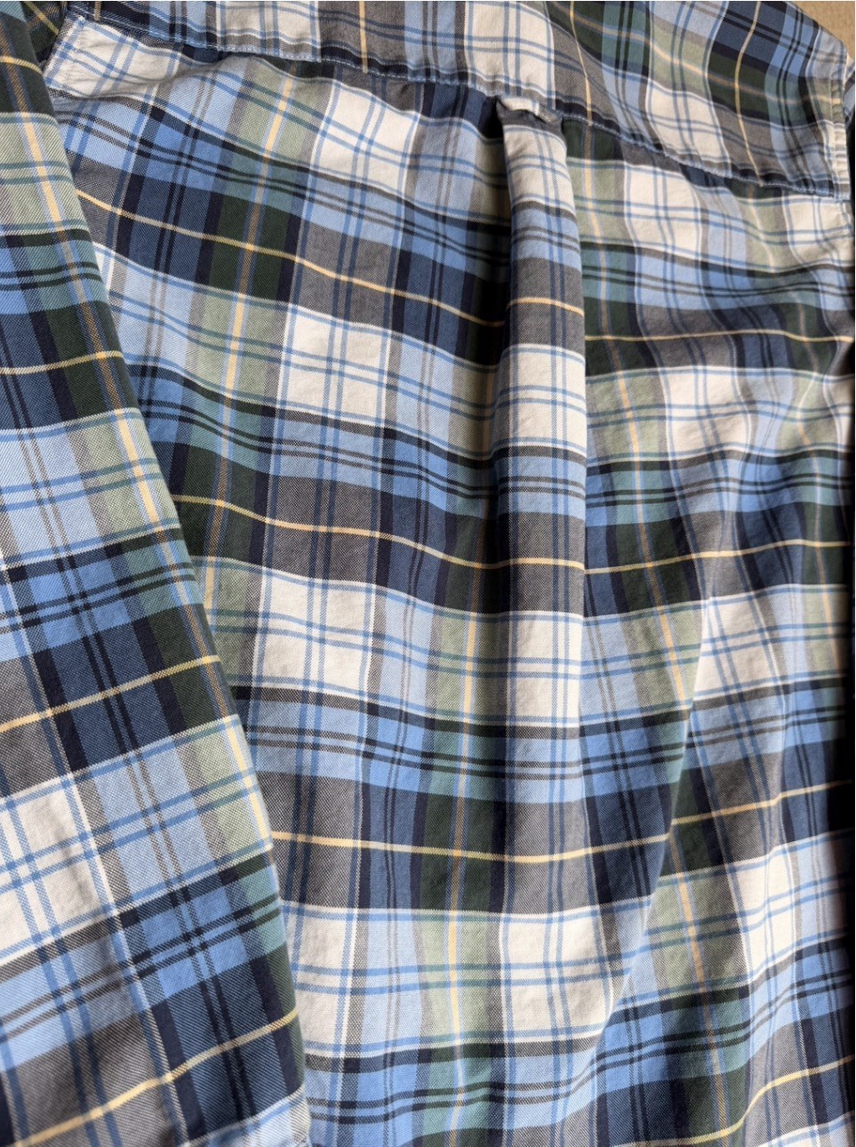 L.L.Bean Women’s Plaid Shirt Medium Organic Cotton Button Down Blue