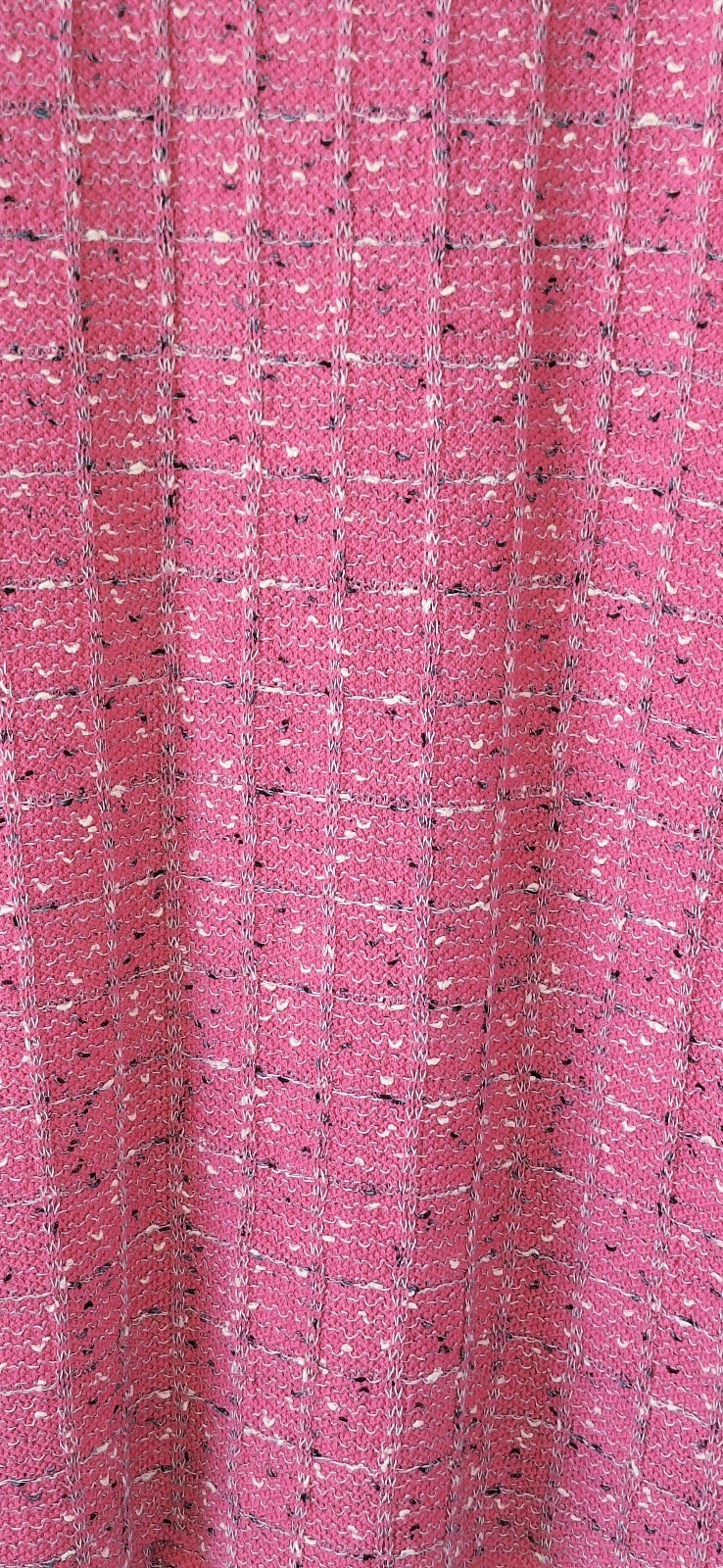 Vintage St John Collection Coat Womens Pink Knit Boucle Knee Length sz 12