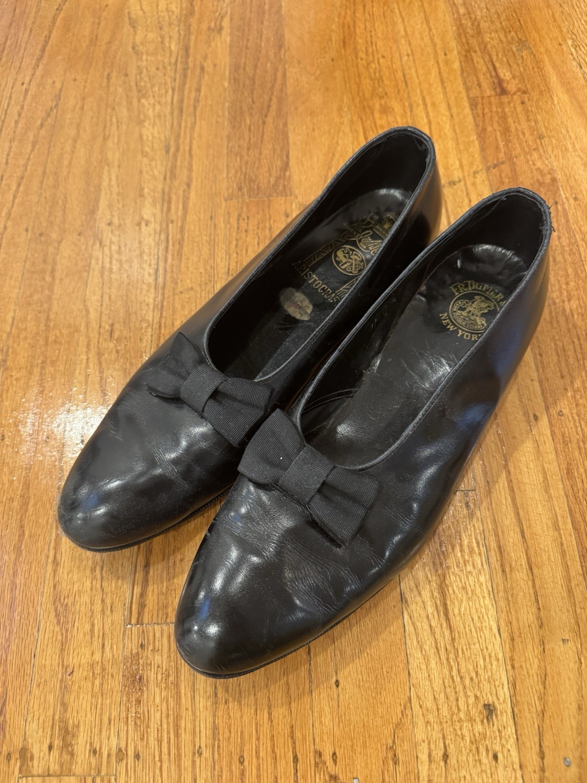 Johnston & Murphy Vintage Black Opera Shoes 12A