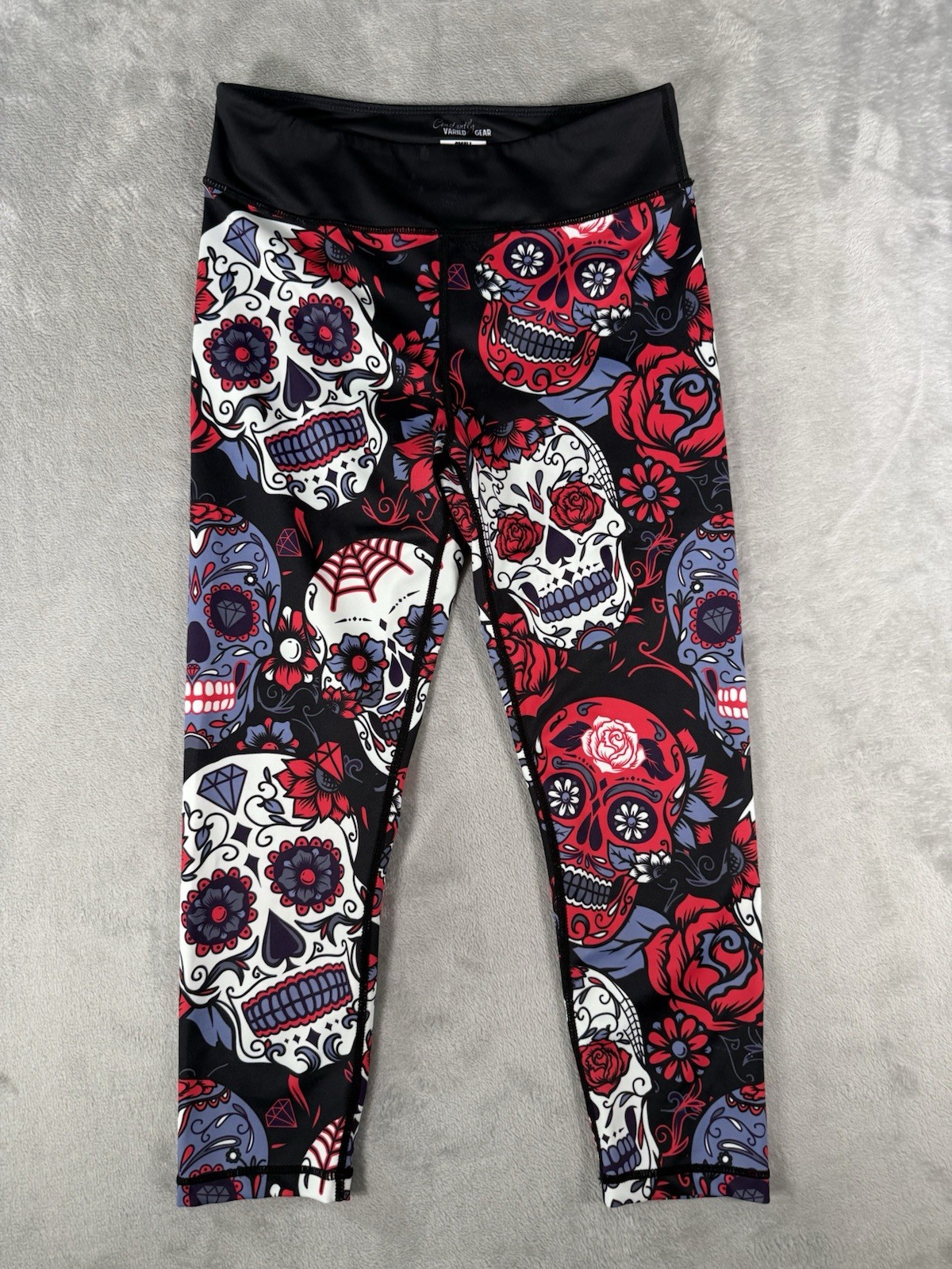 Constantly Varied Gear Leggings Womens Small Skull Floral Print 20” Length