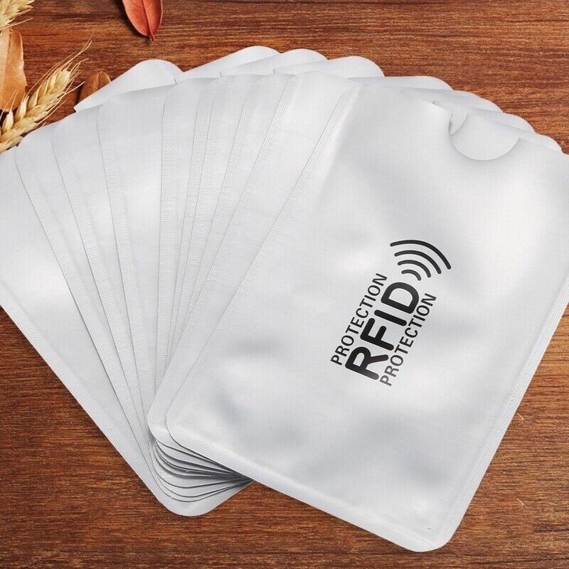30RFID Blocking Sleeve Credit Card Protector Anti Theft Safety Shield Case Cover
