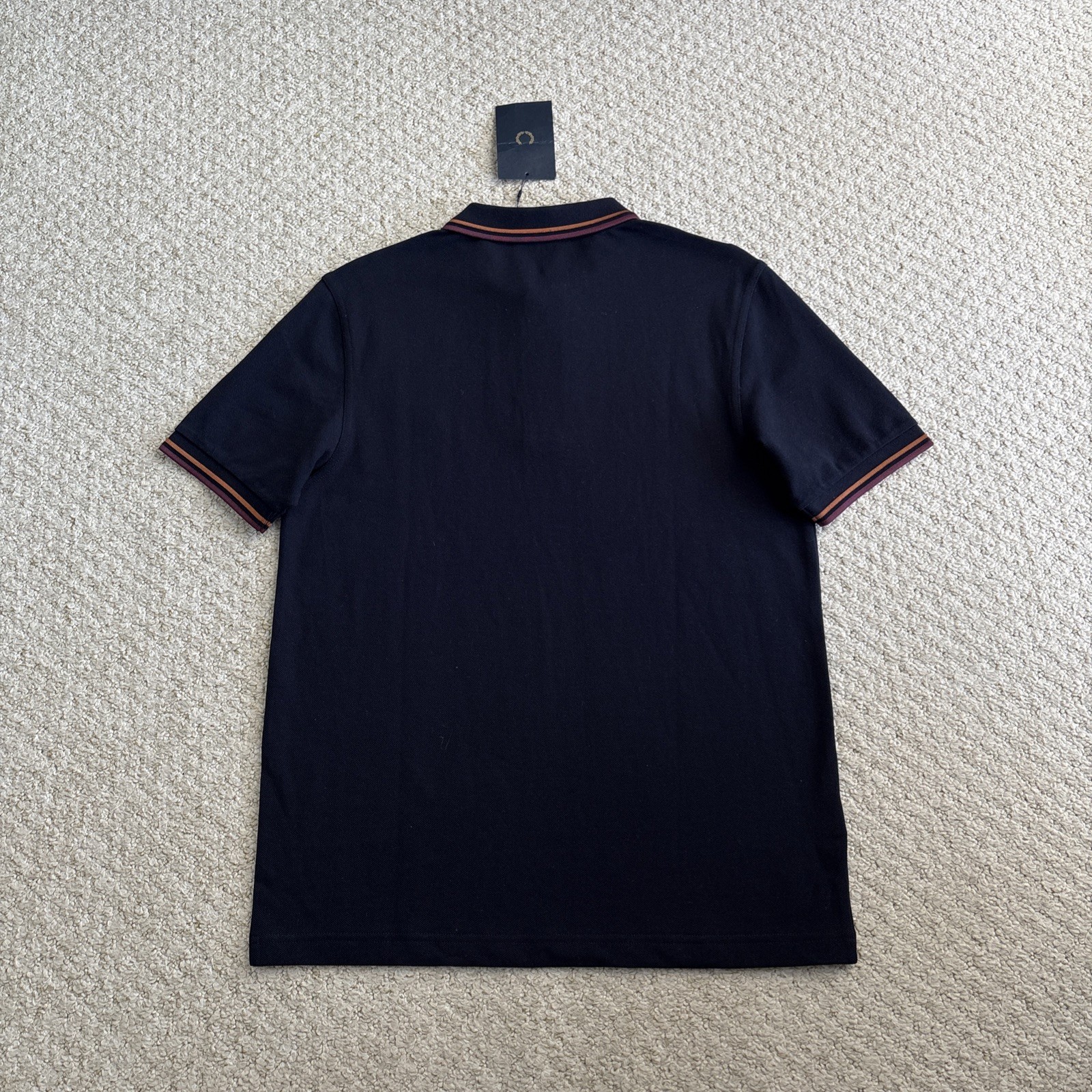 Fred Perry M3600 Mens Medium Twin Tipped Polo Shirt Navy Blue Mod Ska BNWT