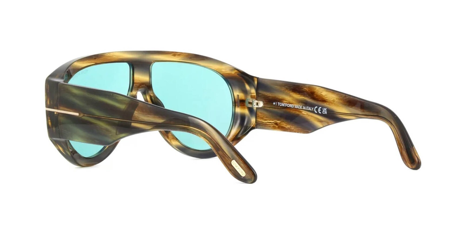 Tom Ford BRONSON FT 1044 Striped Brown/Blue Sunglasses
