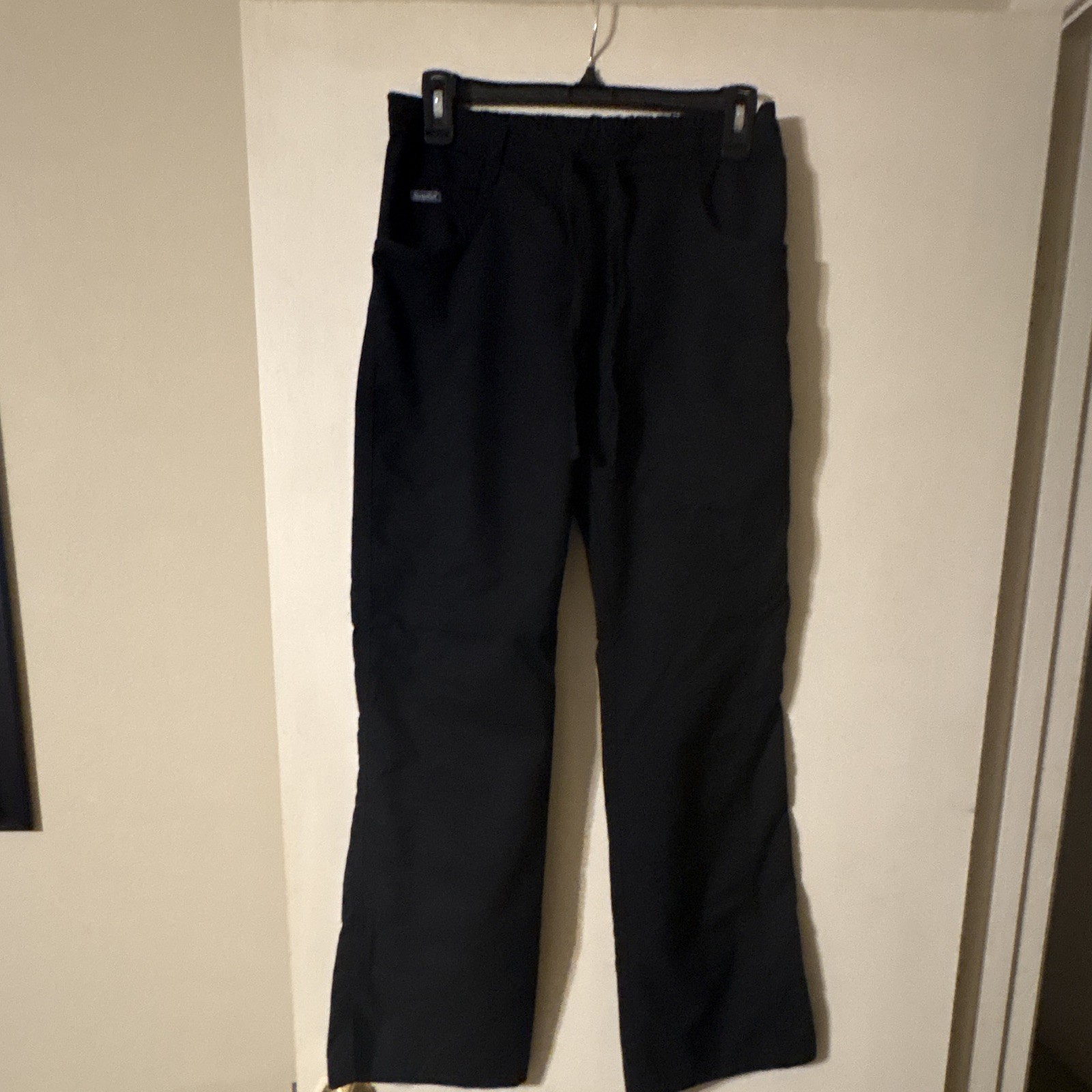 Samibel Medical Scrub Pants Bottoms Black Solid Pattern Unisex