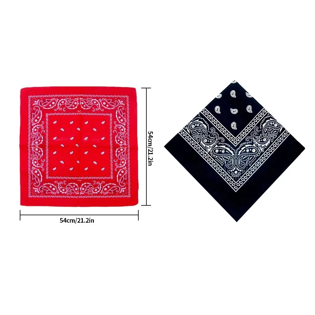 100% Cotton Paisley Bandanas 22″X22″ Scarf Head Neck Bandannas