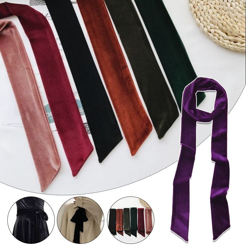Lady Velvet Waist Belt Sash Strap Dress Coat Waistband Classic Hair Tie Ribbon