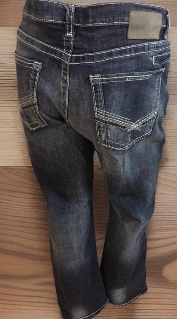 BKE Men Pant 36 R 36×31.5 Tyler Blue Jean 99% Cotton 1% Spandex Bootcut AVS4371