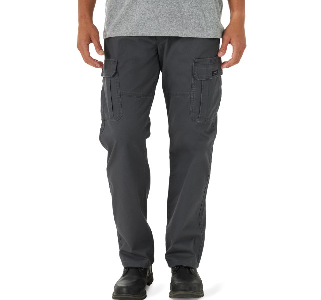 Men’s Wrangler Cargo Pants w/ Stretch Relaxed Fit Anthracite Grey CHOOSE SIZE