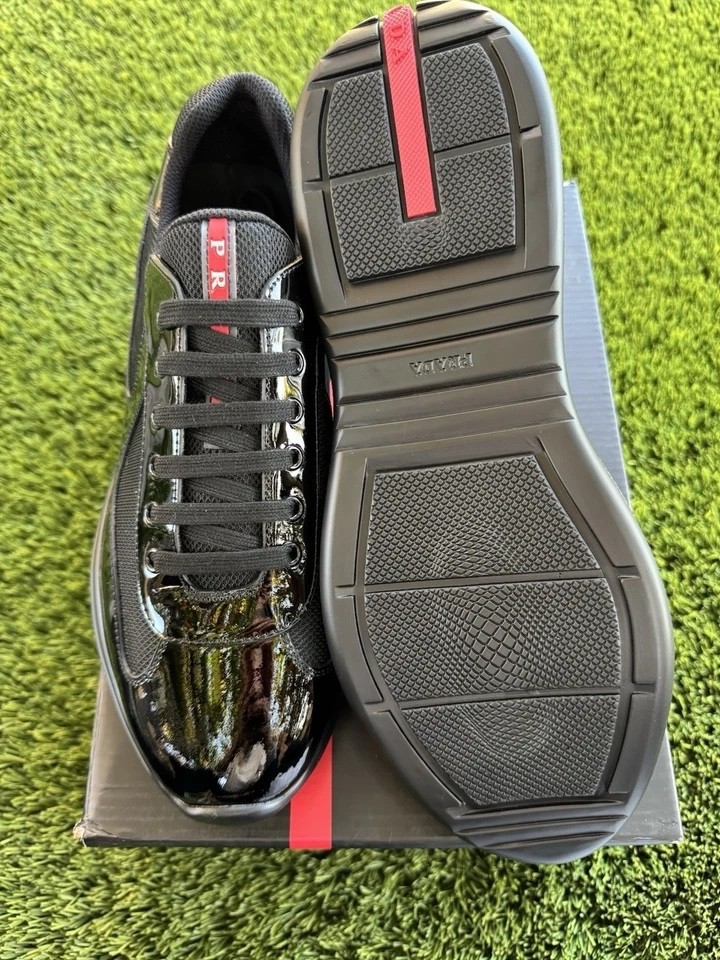 Prada America’s Cup Black Sneakers Men’s sports shoes Free Shipping