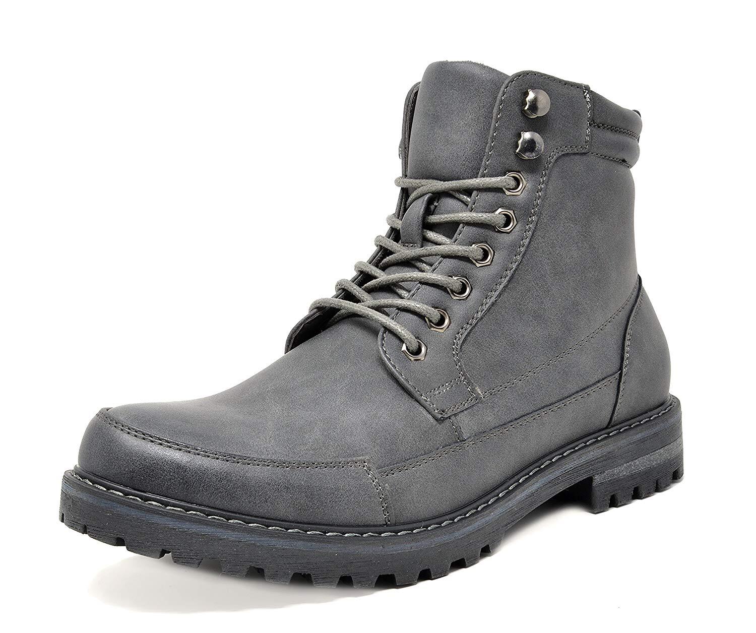 Men’s Motorcycle Boots Combat Riding Ankle Leather Boots Size 6.5-15