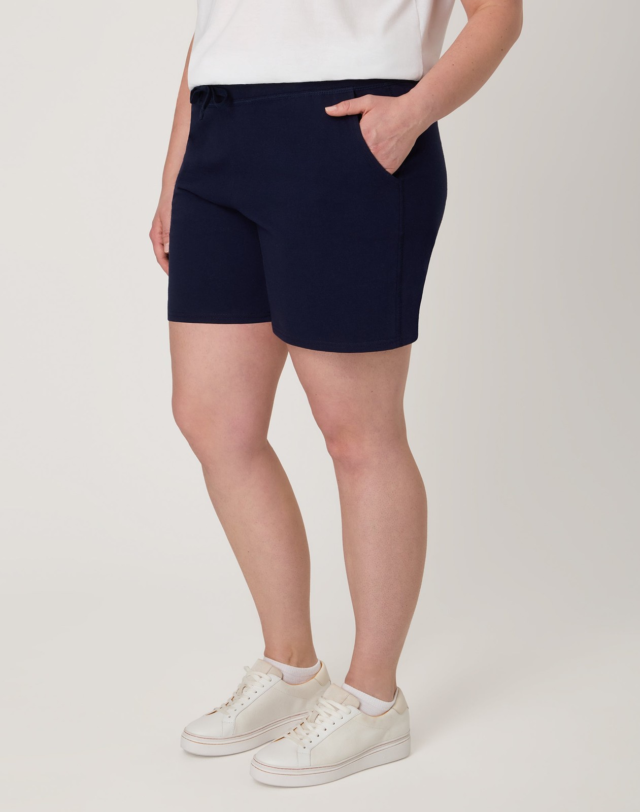 Hanes Womens Jersey Shorts w Pockets Drawstring Super Soft 100% Cotton 7″ Inseam