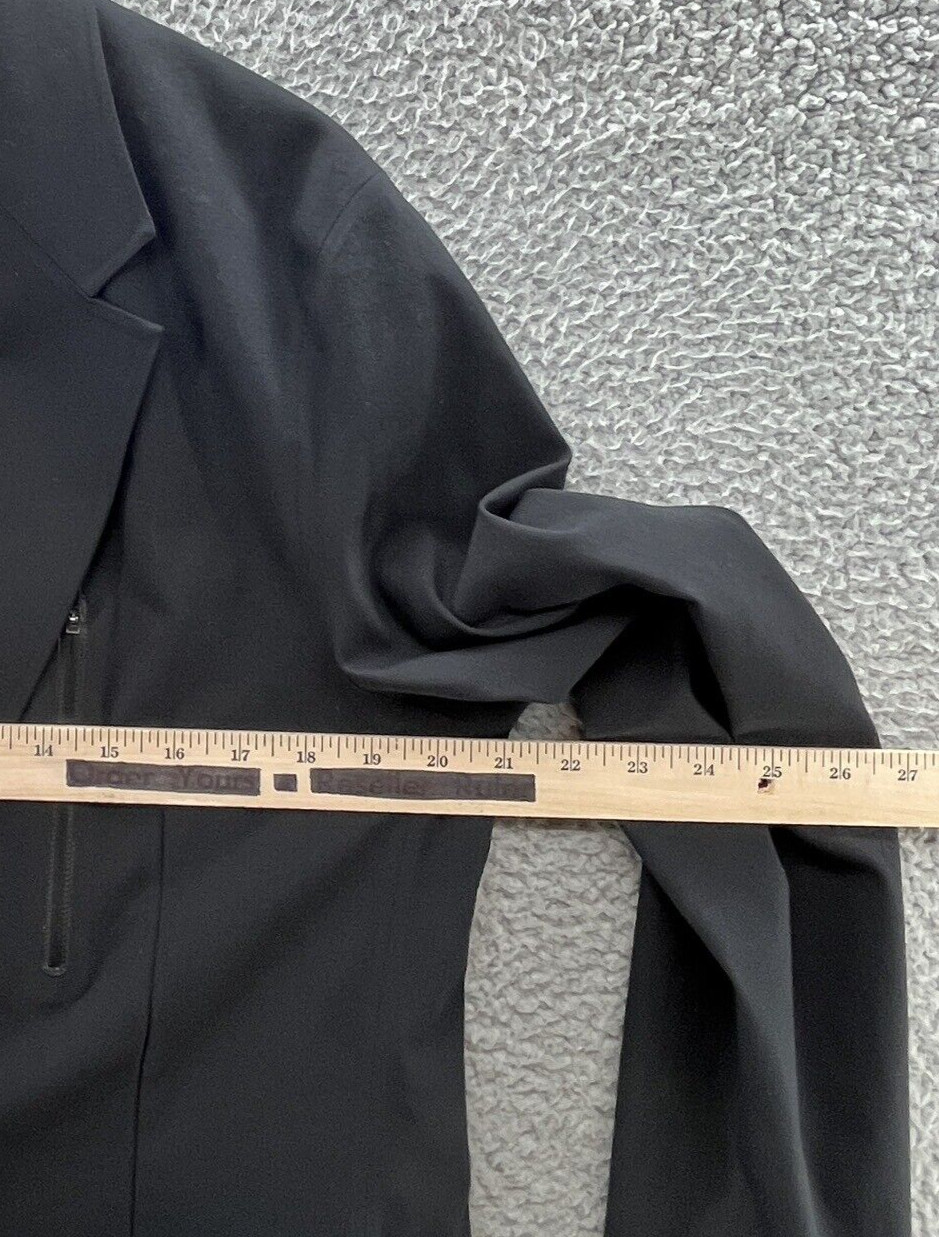Paskho Sport Coat Mens Medium Black Slim Fit Technical Travel Blazer