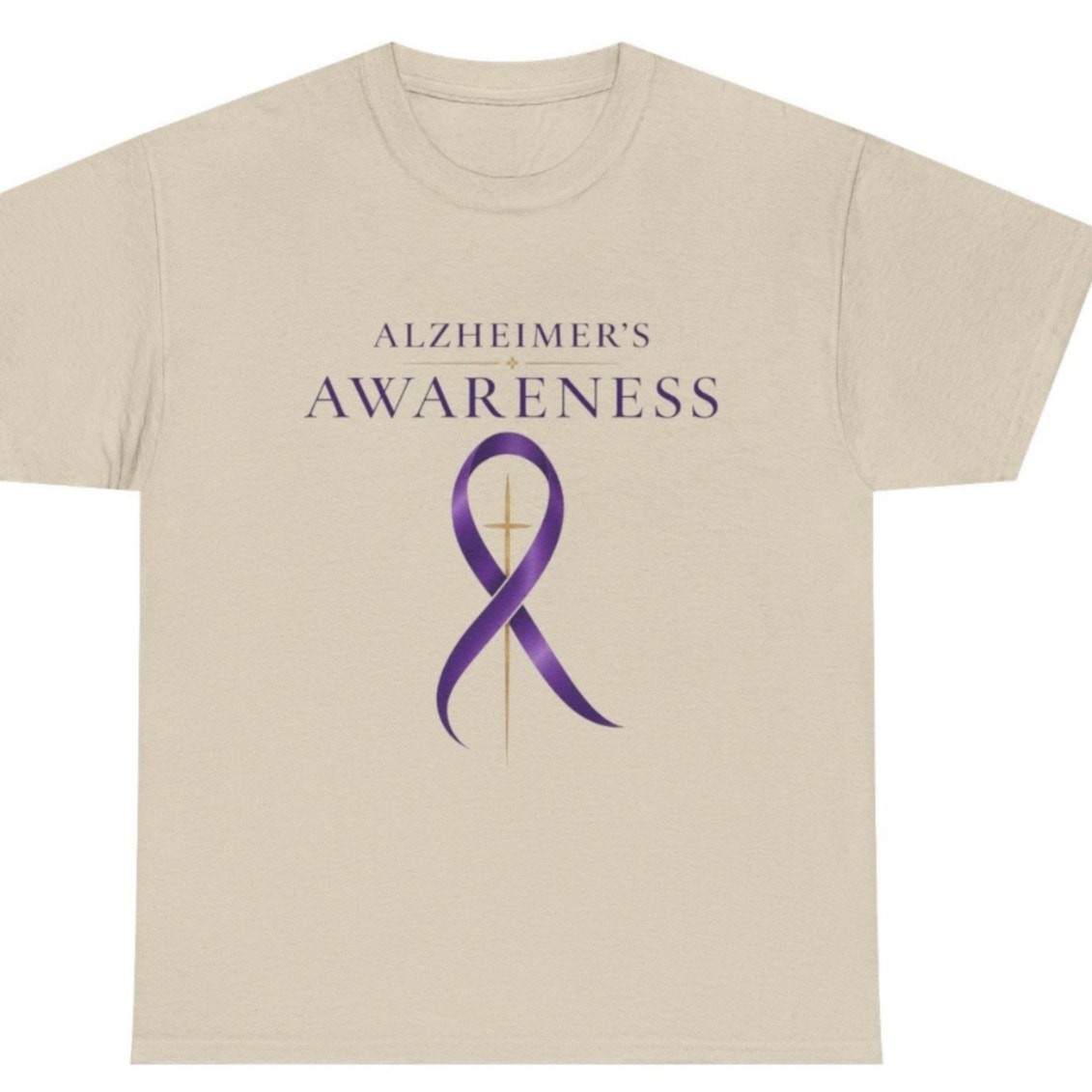 Alzheimer’s Awareness T-Shirt Resilience Faith Loved Purple Ribbon Unisex