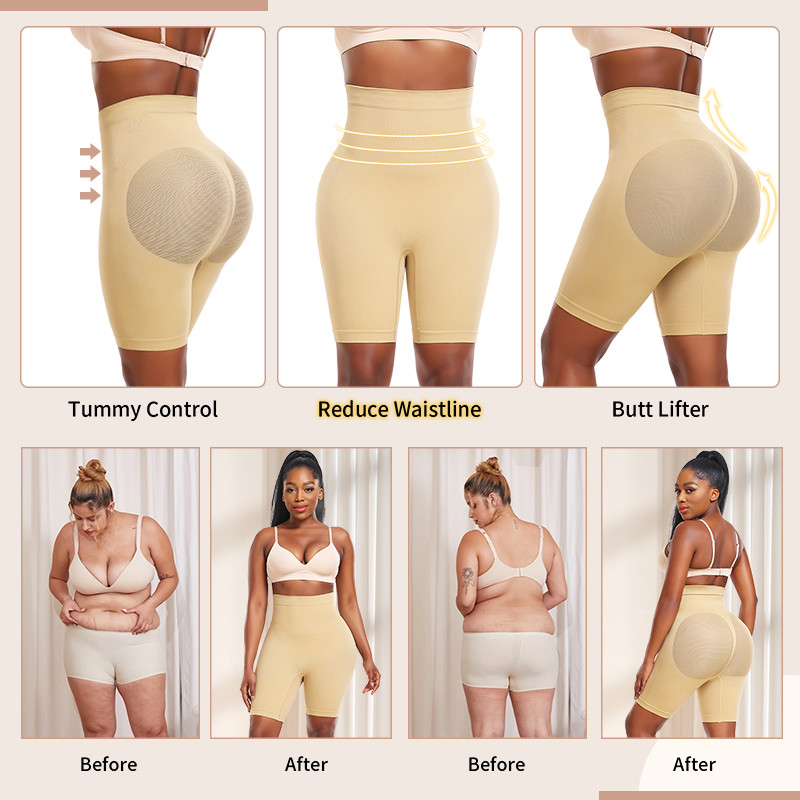 Fajas Colombianas Levanta Cola Butt Lifting Shorts Hi-Waisted Booty Shaper Pants