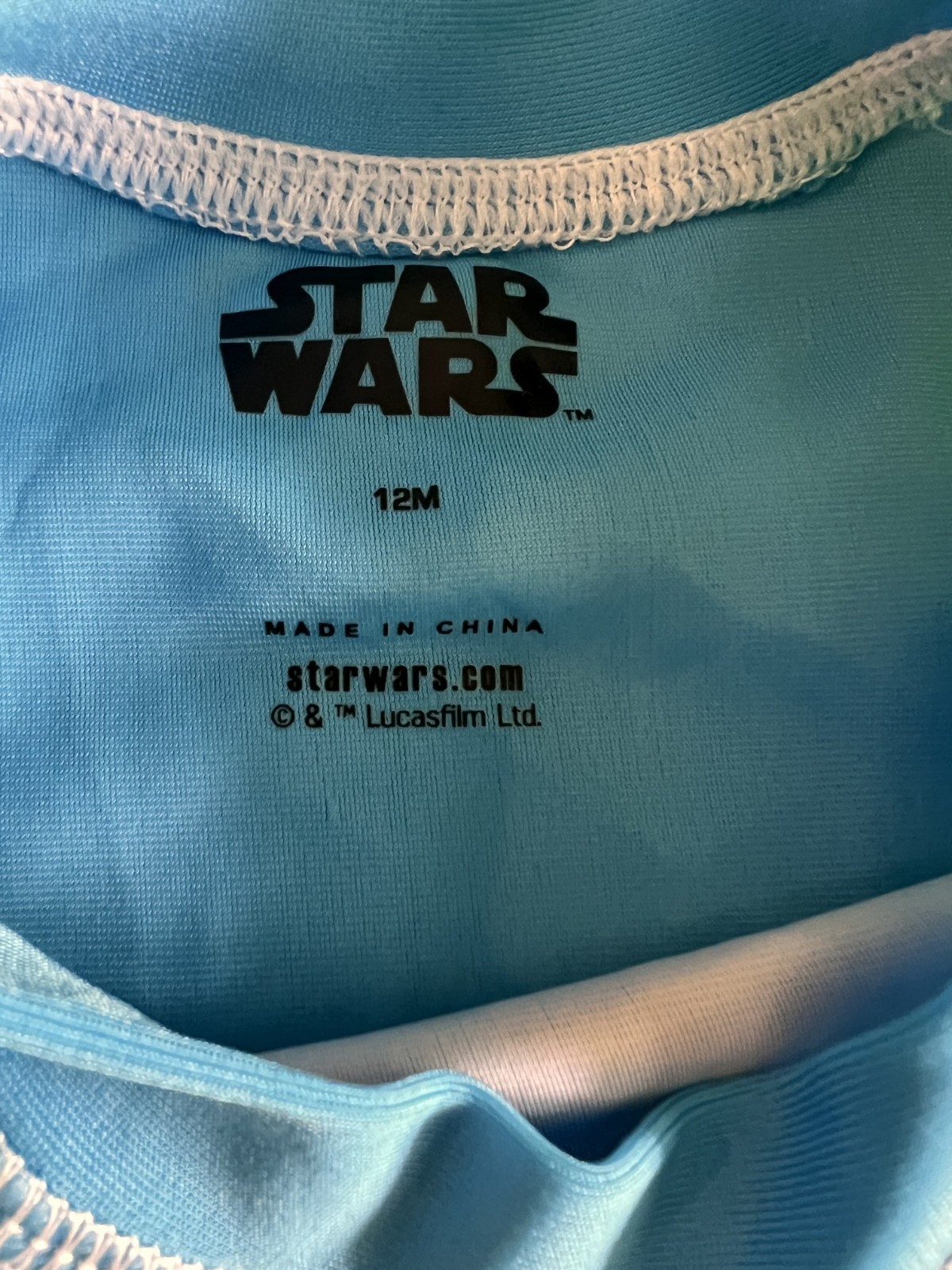 STAR WARS The Mandalorian “The Child” Infant Rash Guard Swim Set Sz. 12 Months