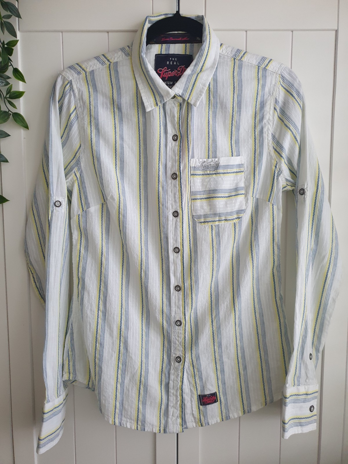 Superdry Striped Lurex Emanuelle Shirt, Women’s Size Small Brand New With Tags