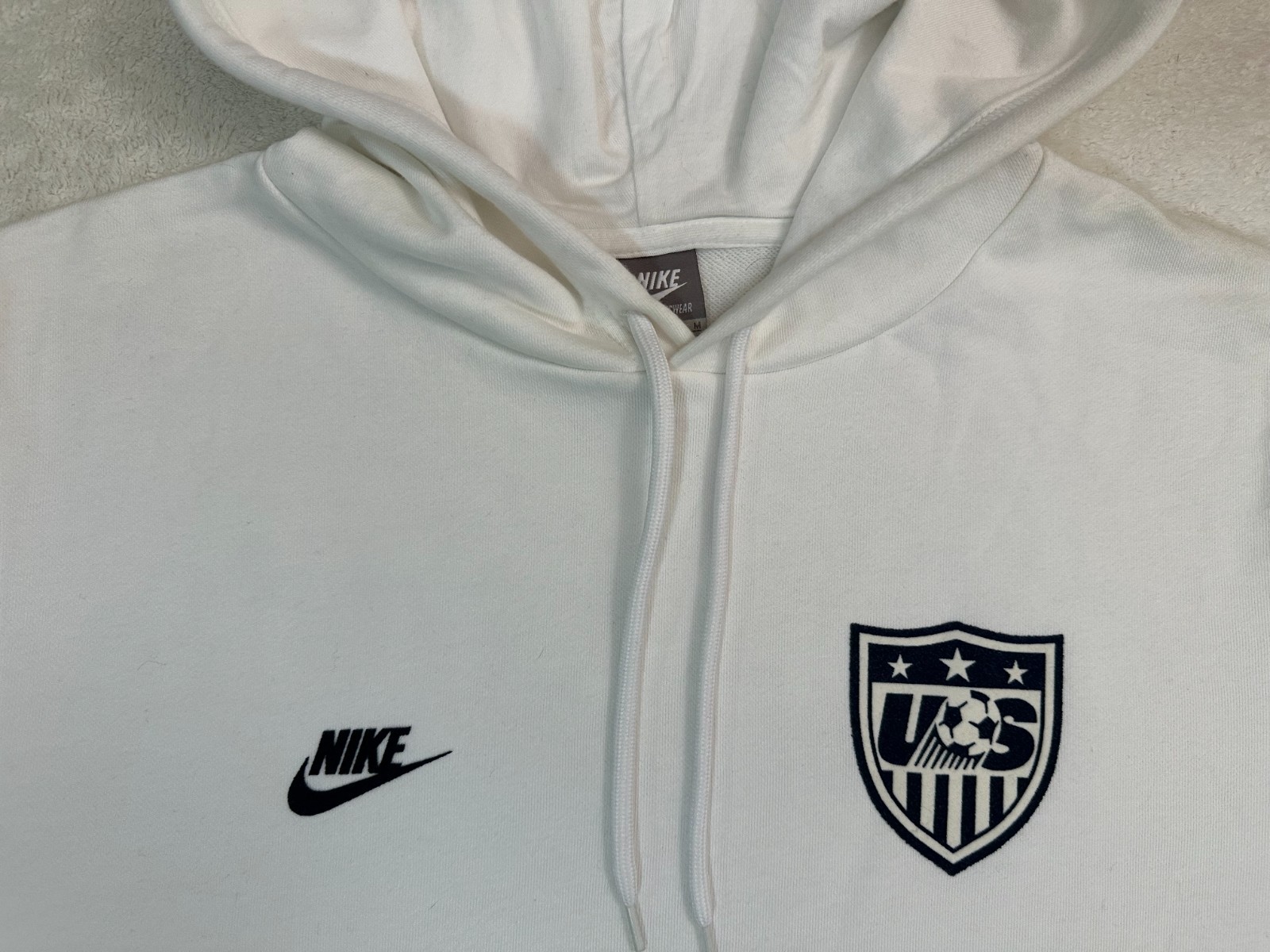 Vintage 2000s Y2K 2009 Nike USA Soccer Federation Team Sweatshirt Hoodie, M NEW