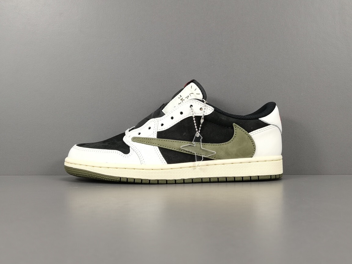 New Fashion AJ 1 Retro Low Sc0tt Olive Unisex Sneakers