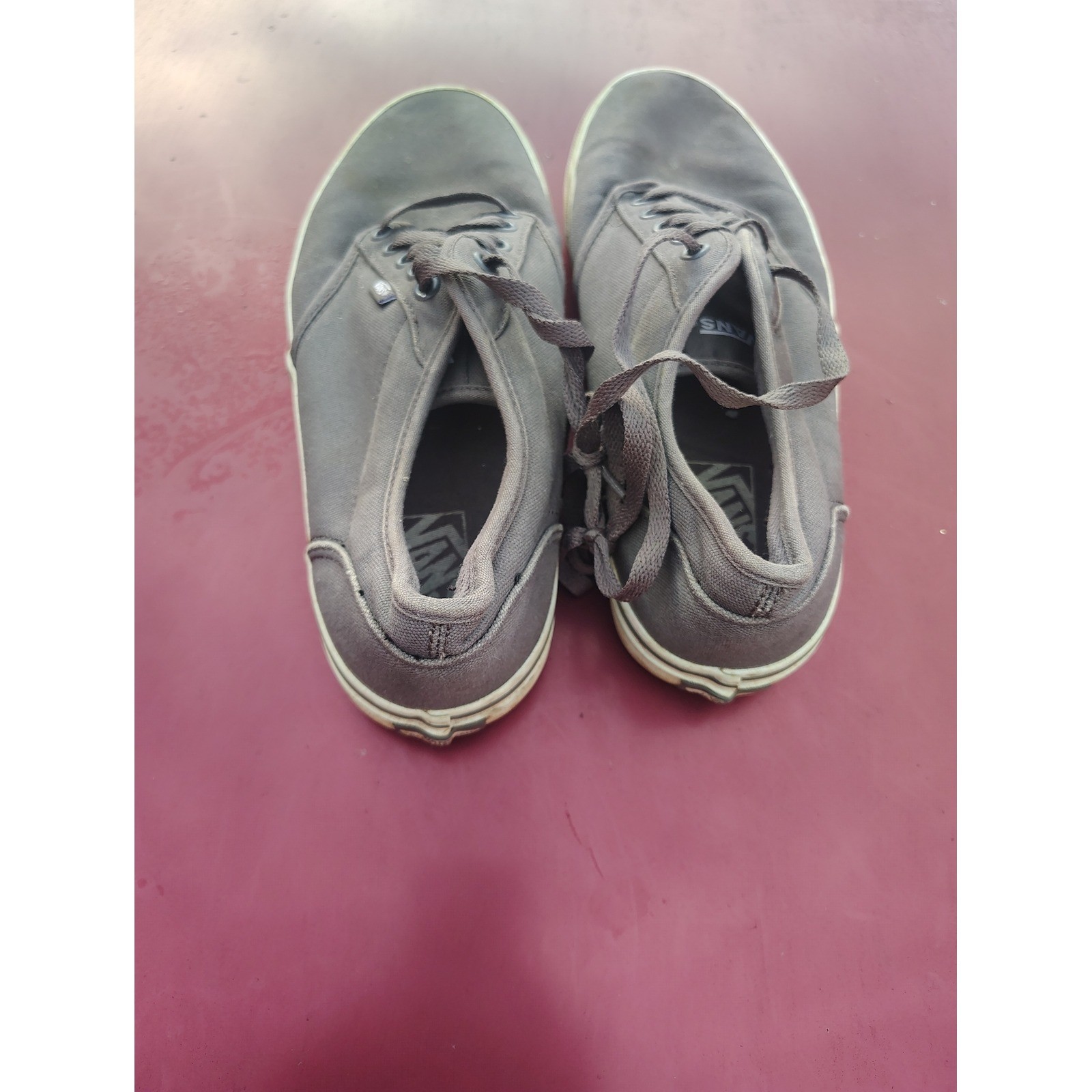 Vans Atwood Low Mens Charcoal Grey Canvas Skate Shoes Sneakers Size 10