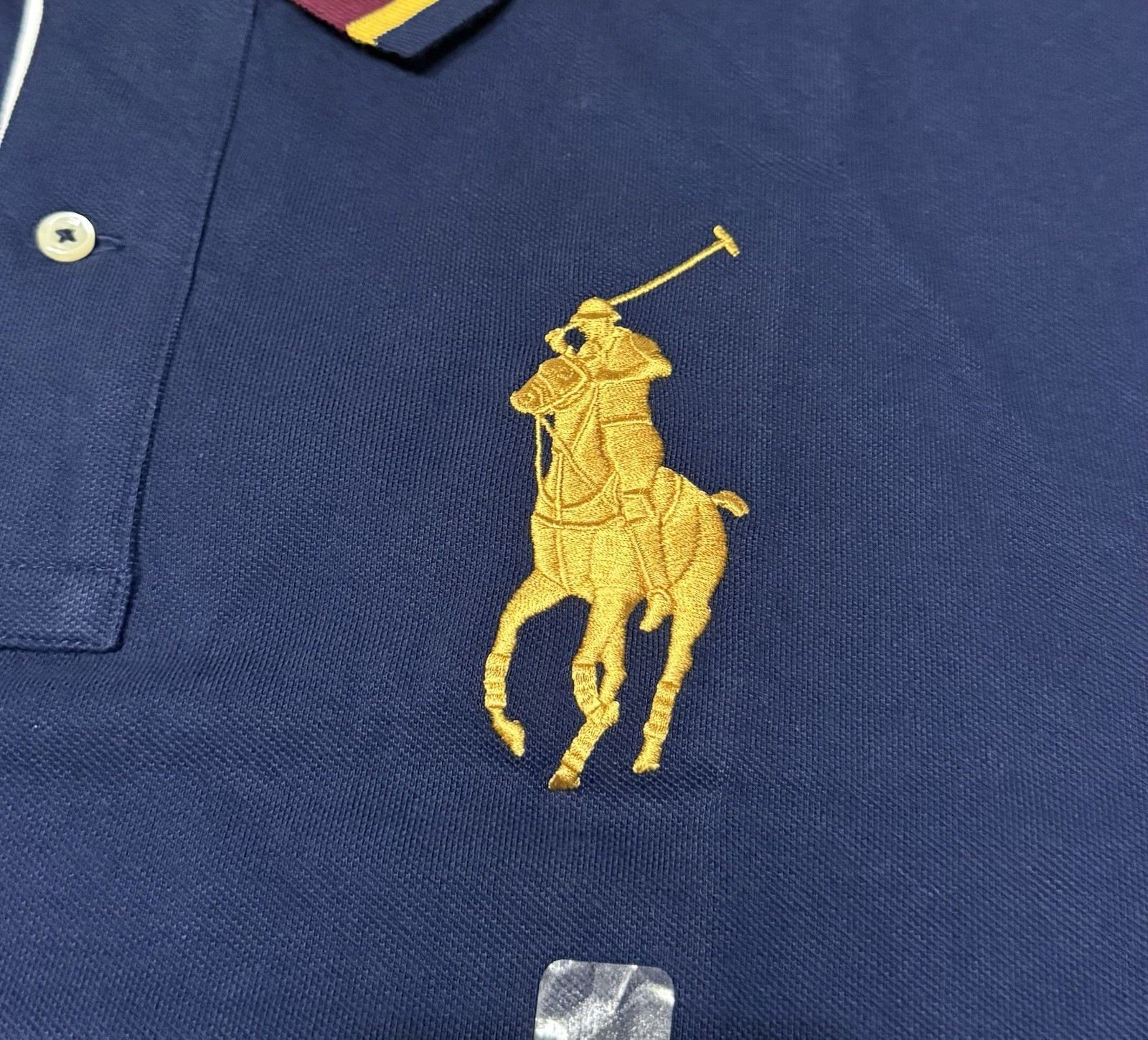 Ralph Lauren Colorblock Crest Mesh Shirt Big & Tall Men’s Size 3XLT