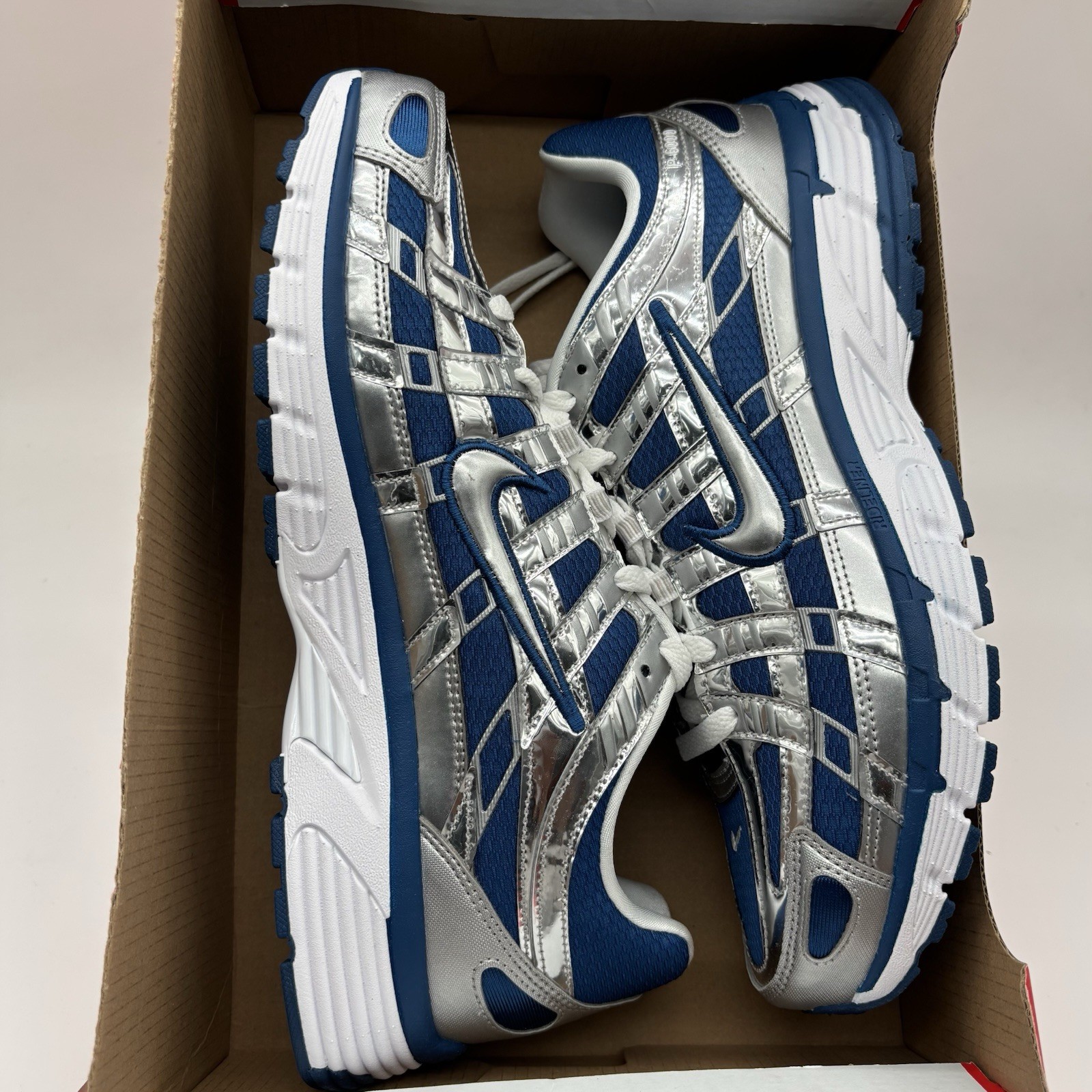 Nike P-6000 Court Blue White Silver IQ9390 476 Men Size 11 NEW Sneakers