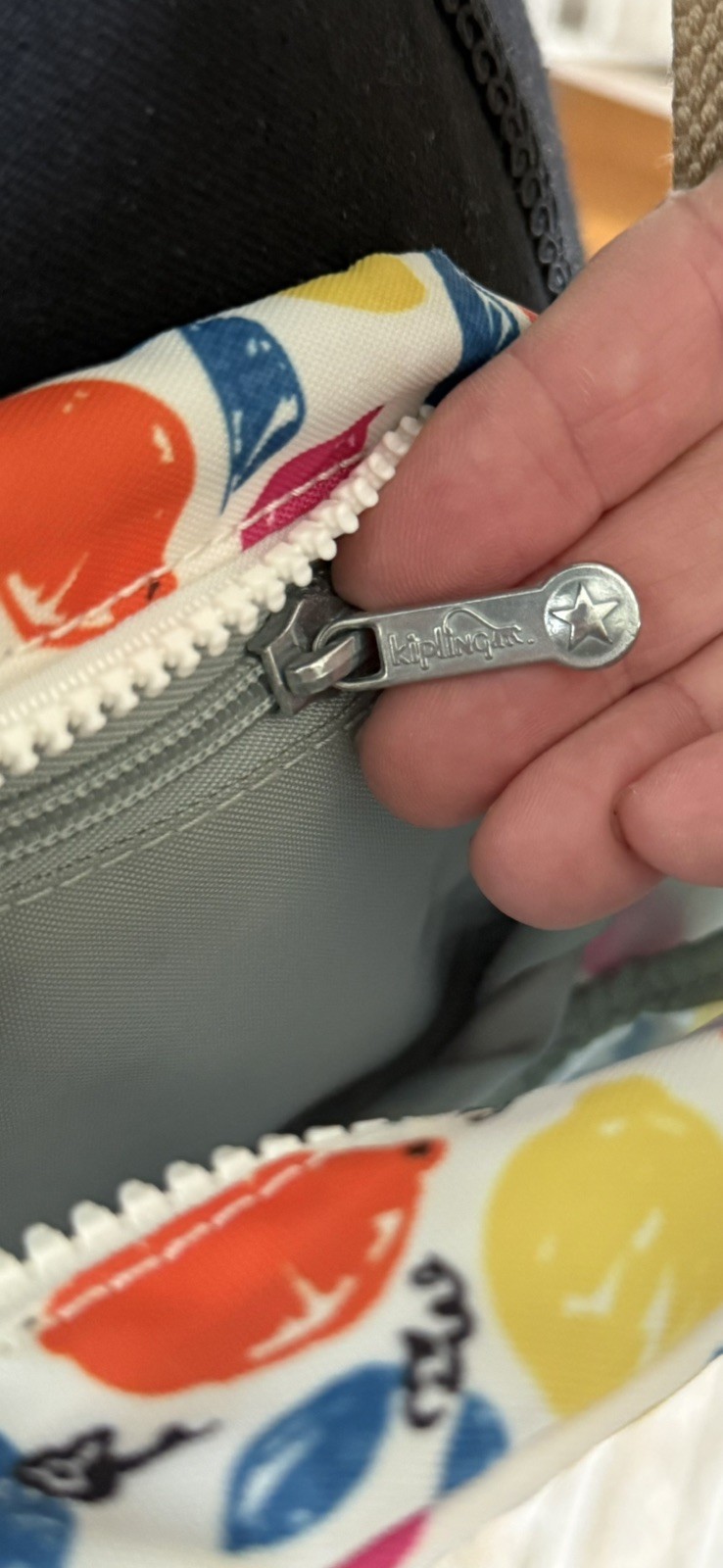 Kipling Dee II Citrus Mash Monkey Charm Fruit Lemon Crossbody Bag Adjustable