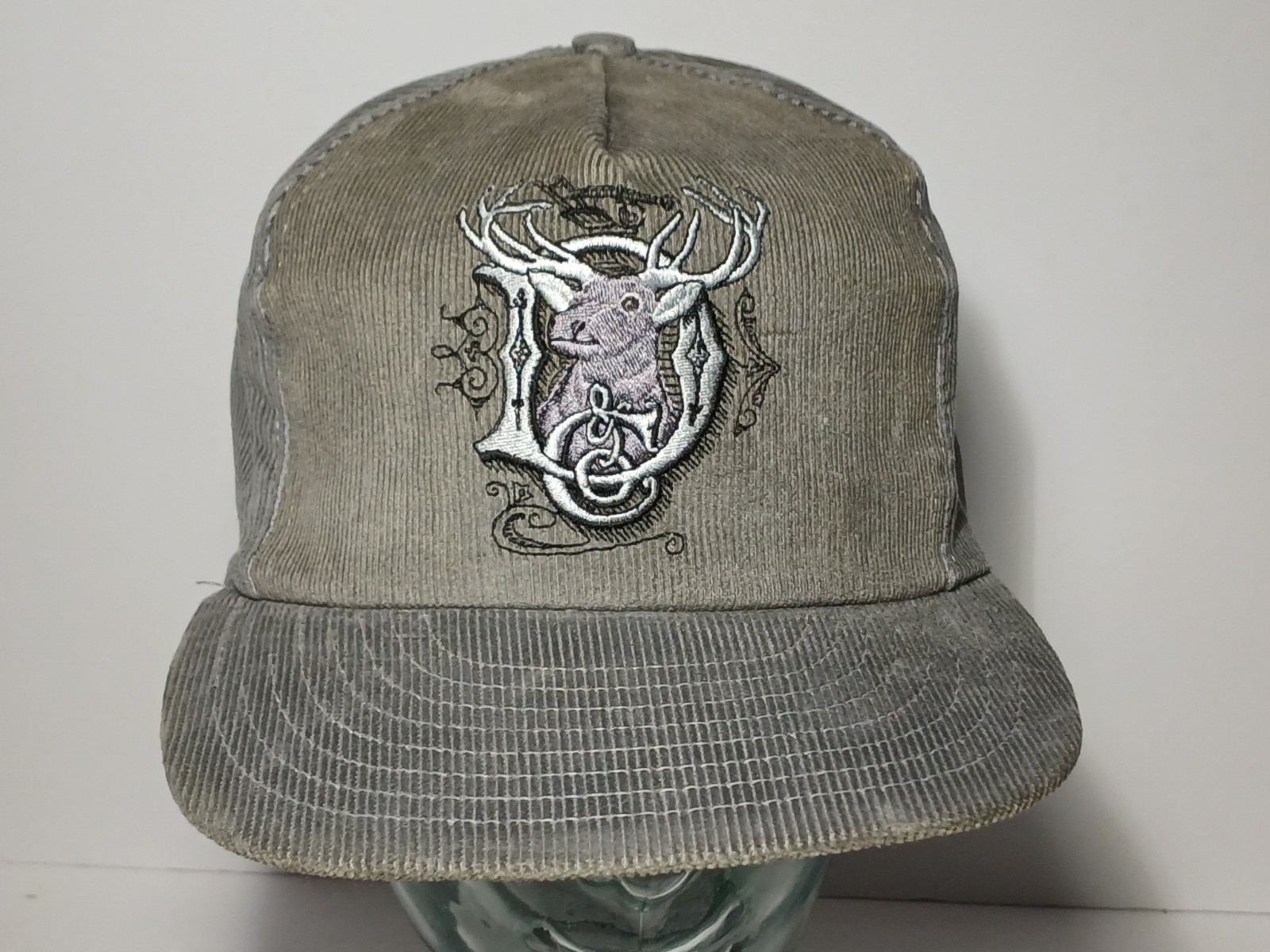 1980s Vintage John Deere Trucker Hat Corduroy Hat Cap Louisville Mfg Co Made USA