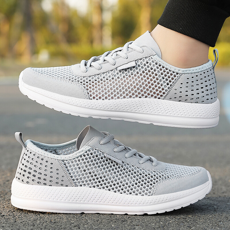 Summer Men’s Casual Sports Shoes Breathable Mesh Comfy Gym Fitness Jogging Shoes