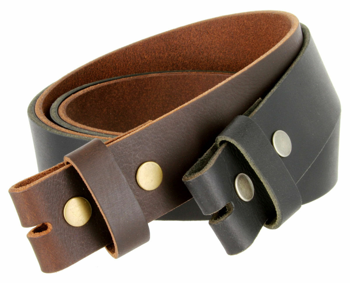 Big and Tall Belt One Piece Full Leather Belt Strap 1-1/2″ wide Up to size 60″