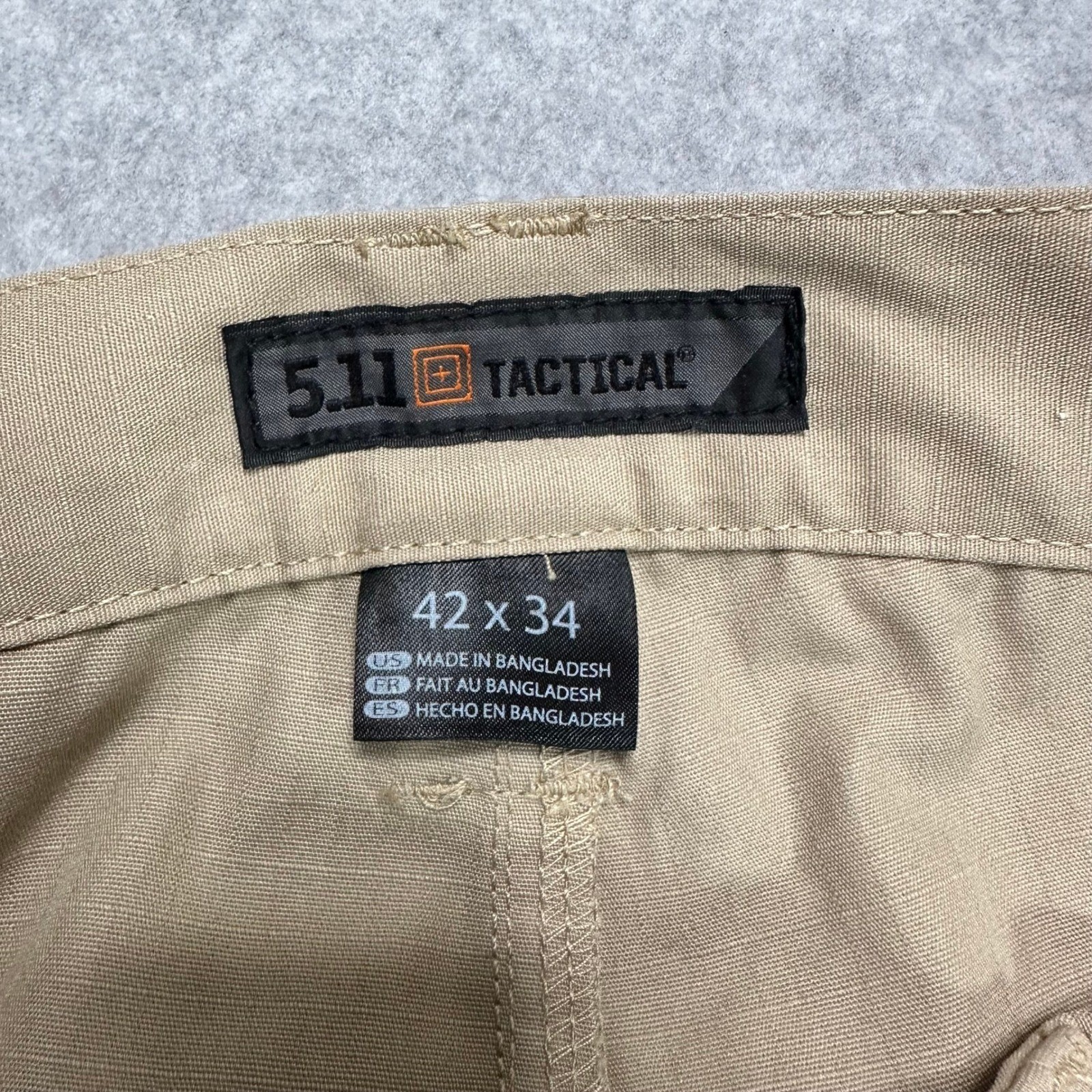 5.11 Men’s Regular Fit Taclite Pro Ripstop Cargo Pant 42×34 Khaki Beige