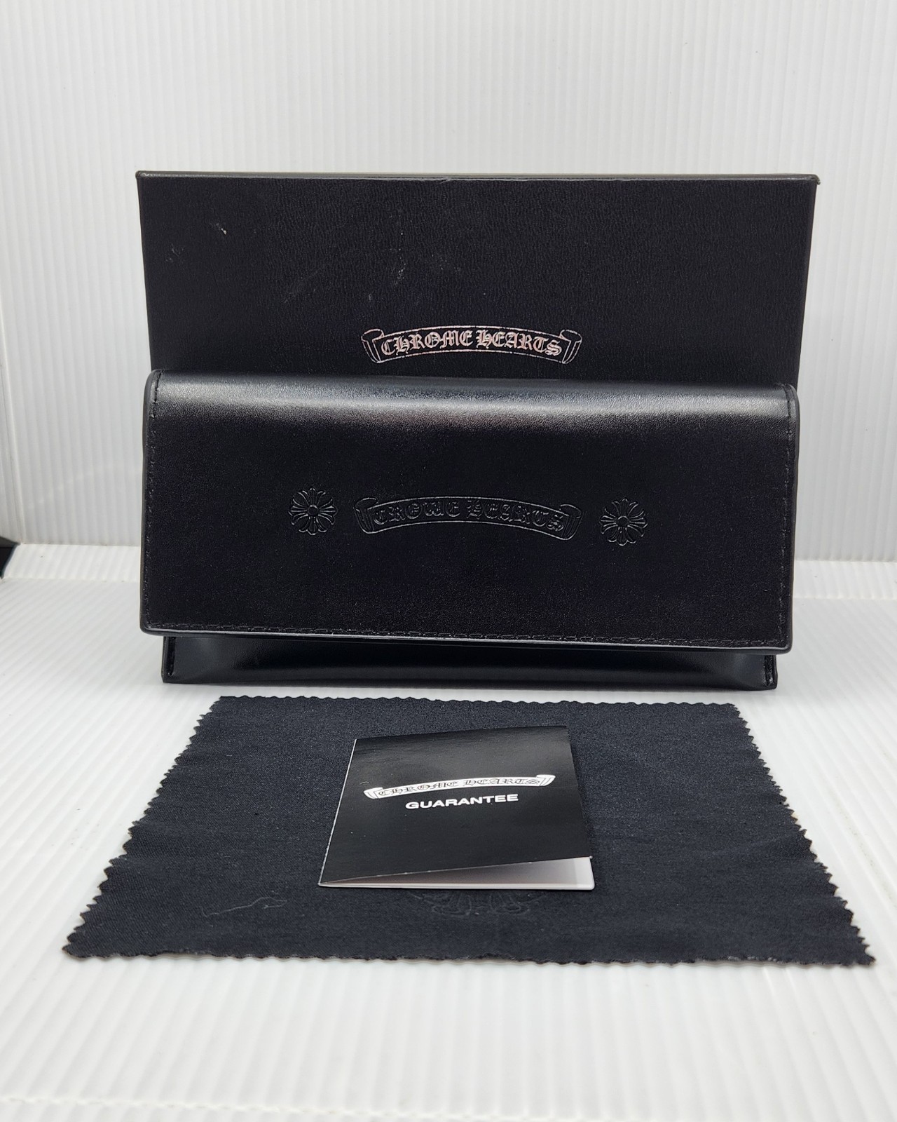 Chrome Hearts Cross Design Glasses Black/Silver Style With Box New