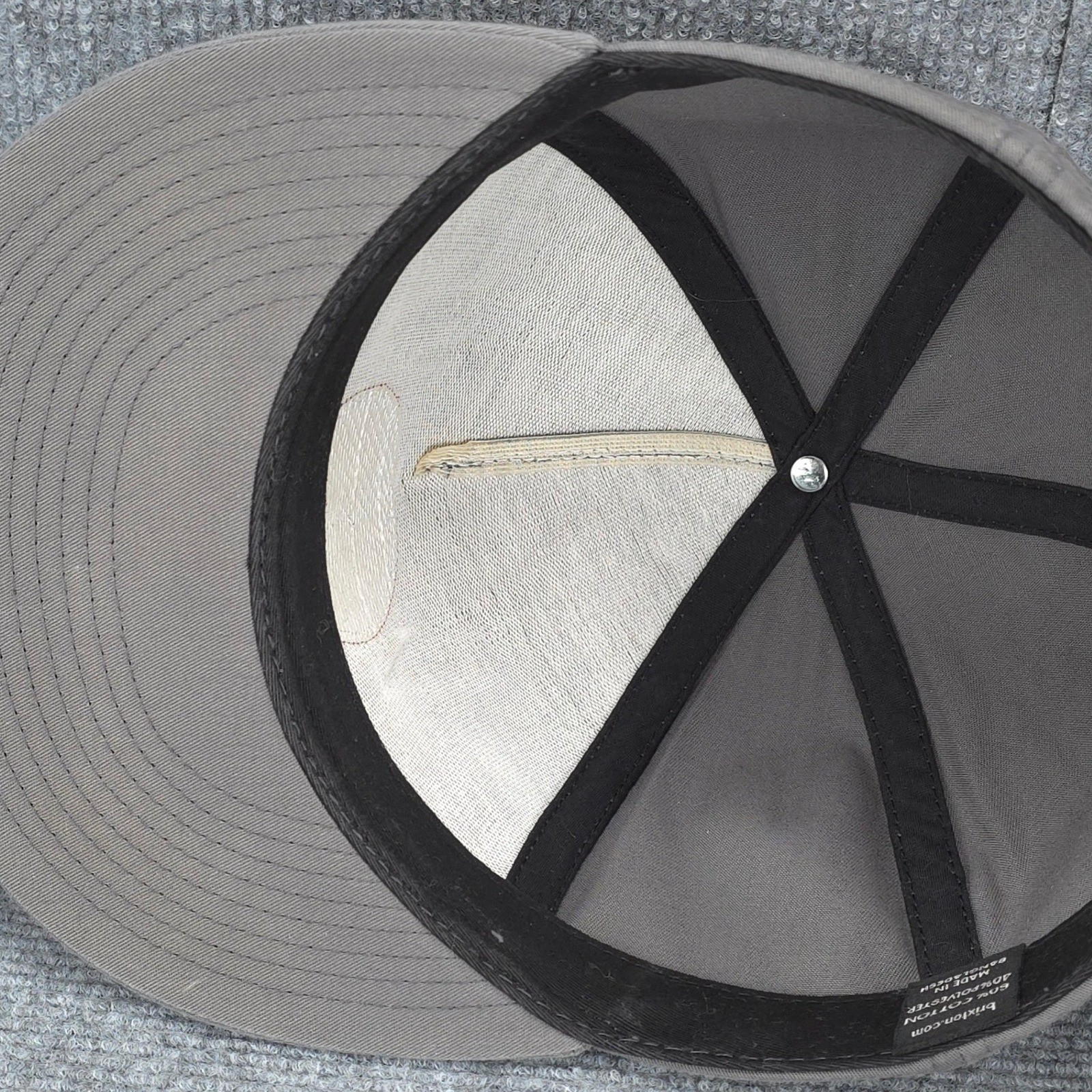 Brixton Hat Cap Snap Back One Size Grey Skate Surf Streetwear Mens Panther