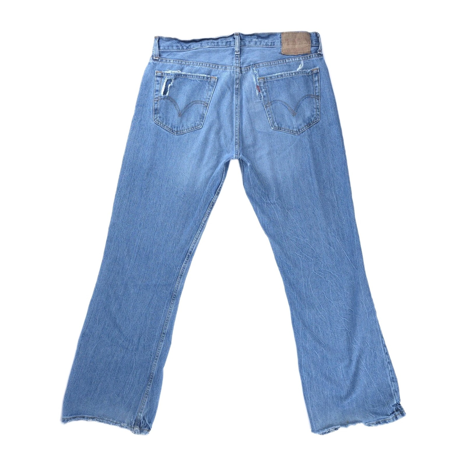 Levis Low Boot Cut 527 Jeans 36×32 Mens Low Rise Distressed 00s Alternative Y2K