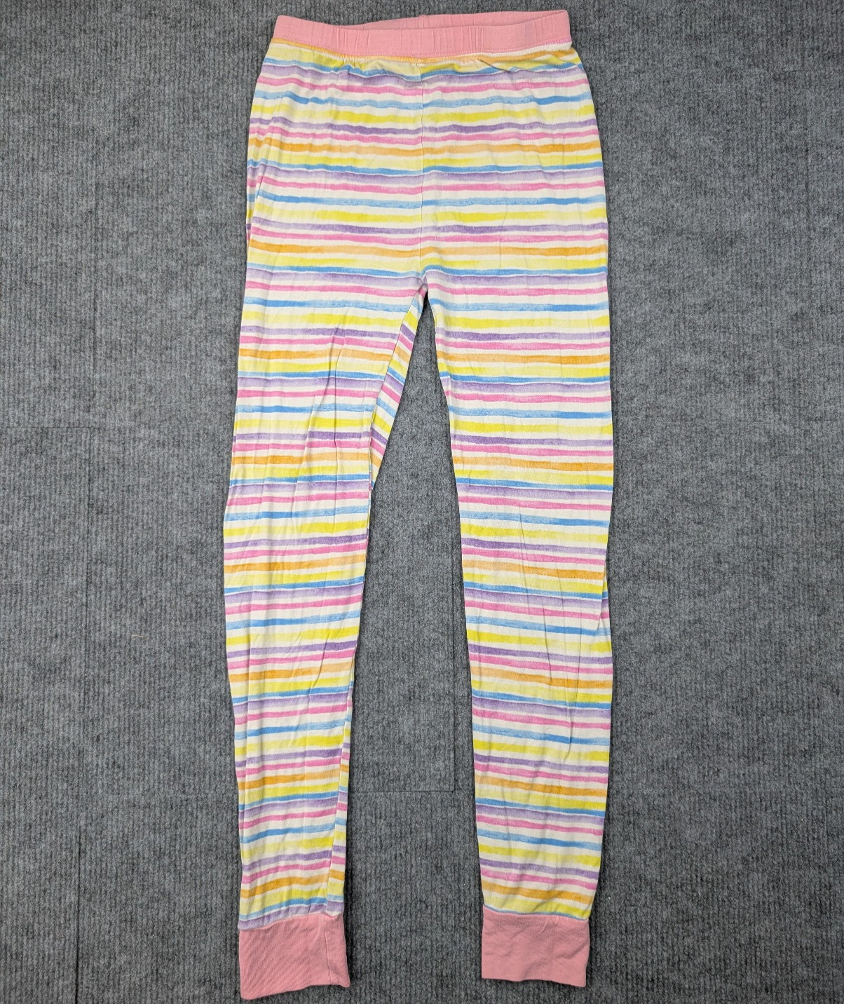 Little Sleepies Pajama Set Girls 9 10 Bamboo Tie Dye Striped Lightweight Stretch