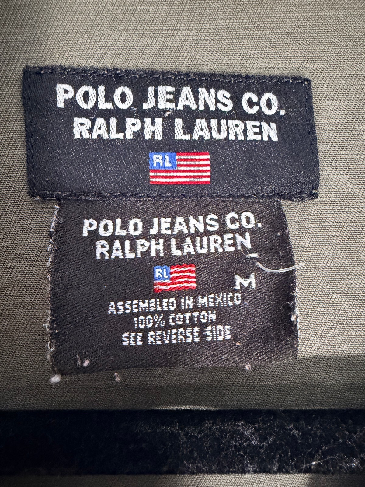 Polo Jeans Co Ralph Lauren Olive Cotton Zip Jacket Vintage Utility Chore Coat