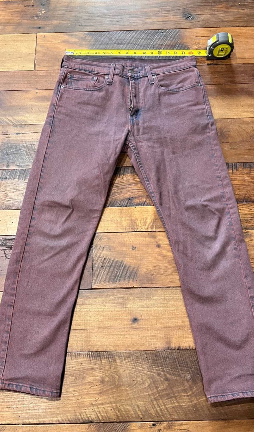 Levi’s 502 Straight Jeans Men’s 32×30 Purple/Plum Denim Classic Casual Pants