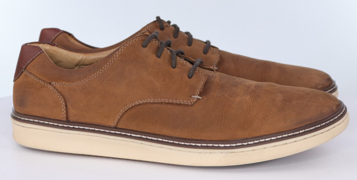Johnston & Murphy McGuffey $120 Men’s Plain Toe Casual Shoes Size 12 M Leather