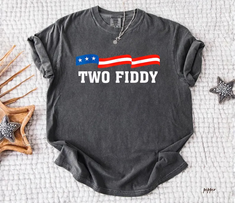 Two Fiddy USA 250 Years Independence Day Graphic T Shirt S-5XL