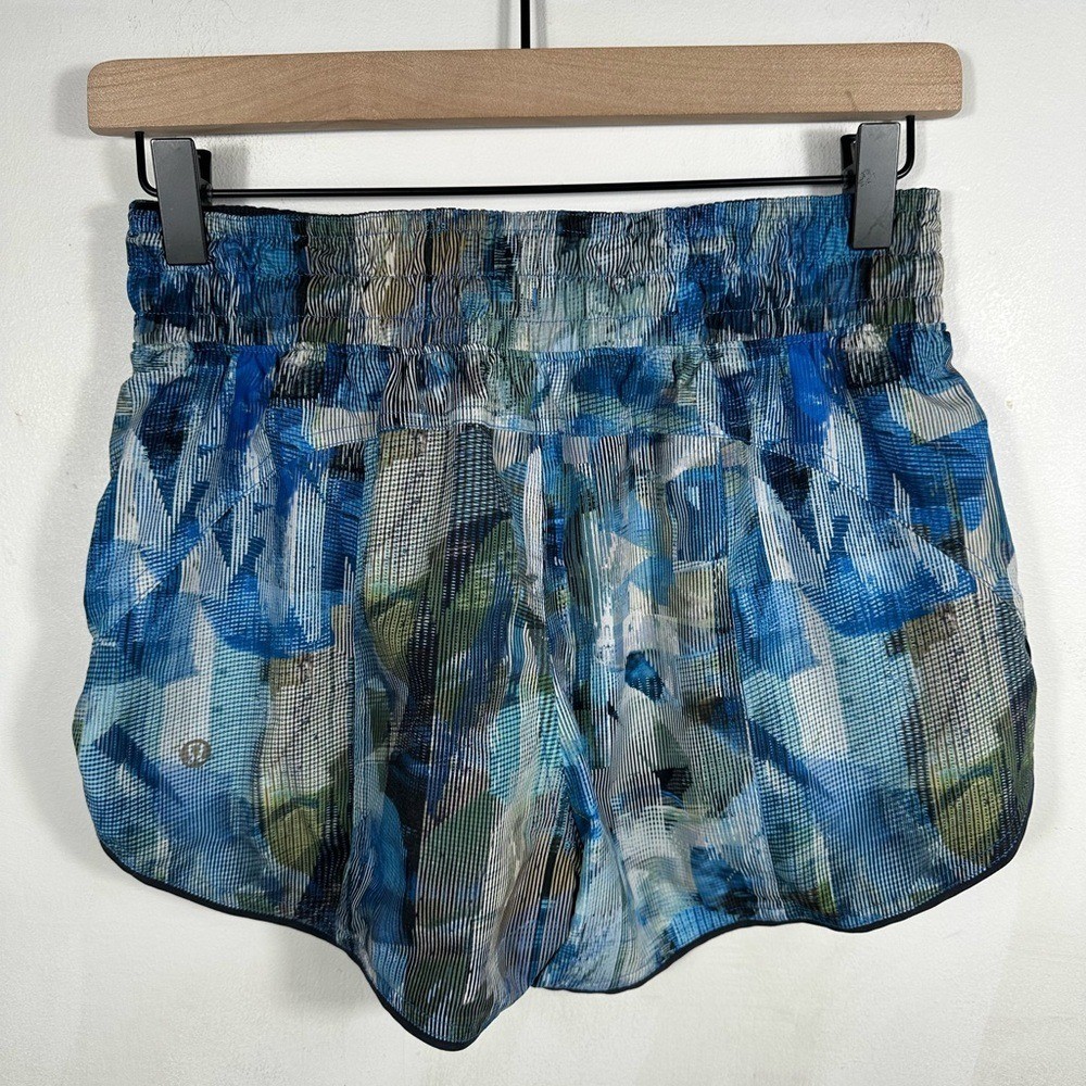 Lululemon Choose A Side Short 3″ Sun Dazed Blue Black Night Size 4 Reversible