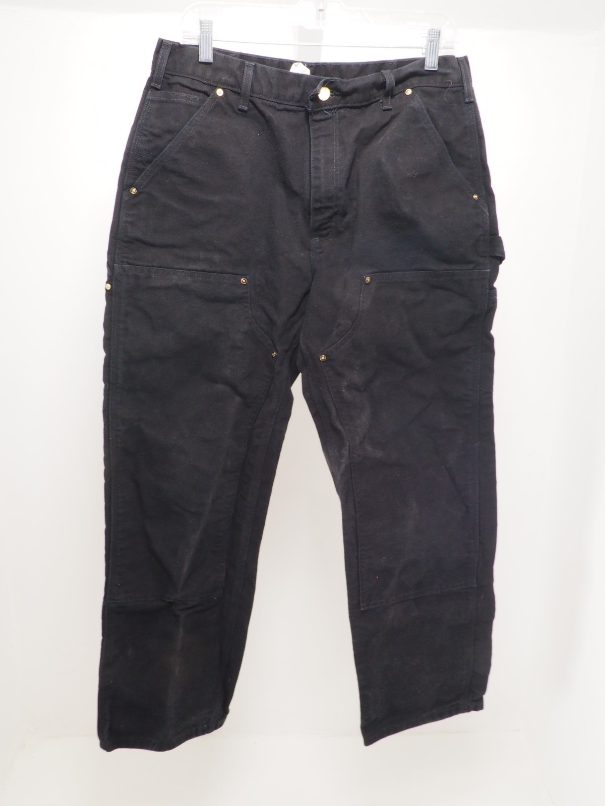 Vintage Carhartt Double Knee Pants Black 32×29 USA Made B01 BLK NICE!